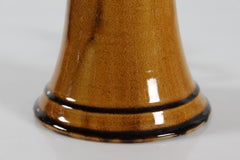 Poul Erik Eliasen for Kähler Sculptural Table Lamp Stoneware with Amber Glaze