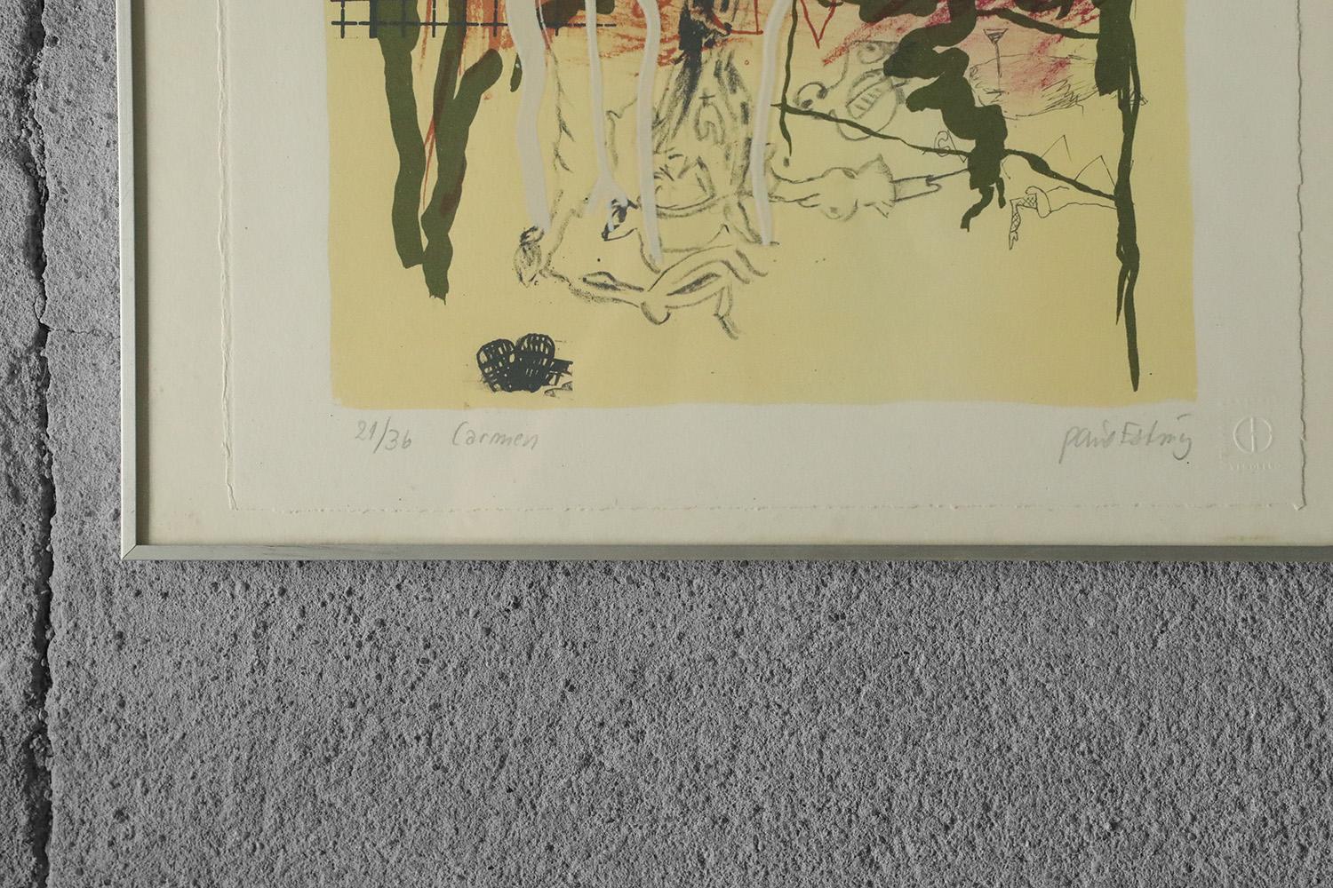 Danish Poul Esting, Carmen, Color Lithograph, Framed For Sale