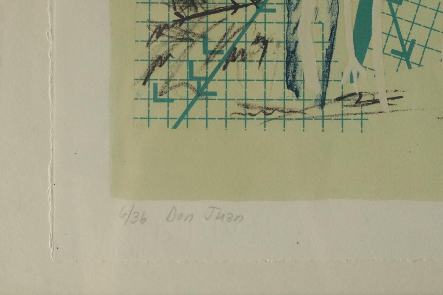 Danish Poul Esting, Don Juan, Color Lithograph, Framed For Sale