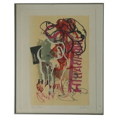 Poul Esting, Tosca, Color Lithograph, Framed