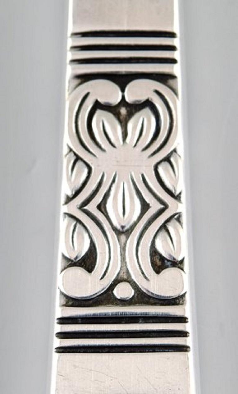 Art Deco Poul Frigast, Danish Silversmith, Cake Knife in Silver, 1951