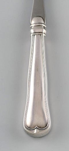 Poul Frigast, Danish Silversmith, Old Fluted Salad Set in Silver, circa 1930