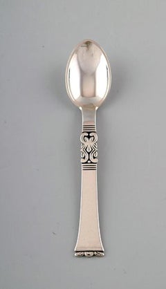 Poul Frigast, Danish silversmith. Set of 12 coffee spoons in silver.