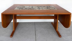 Poul H. Poulsen Gangsø Møbler Danish Tile Top Dining Table in Teak, Signed