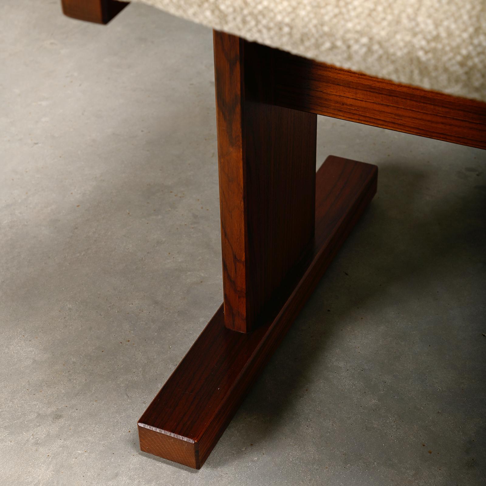 Poul H. Poulsen set of 8 dining chairs in rosewood and fabric for Gangsø Møbler 6