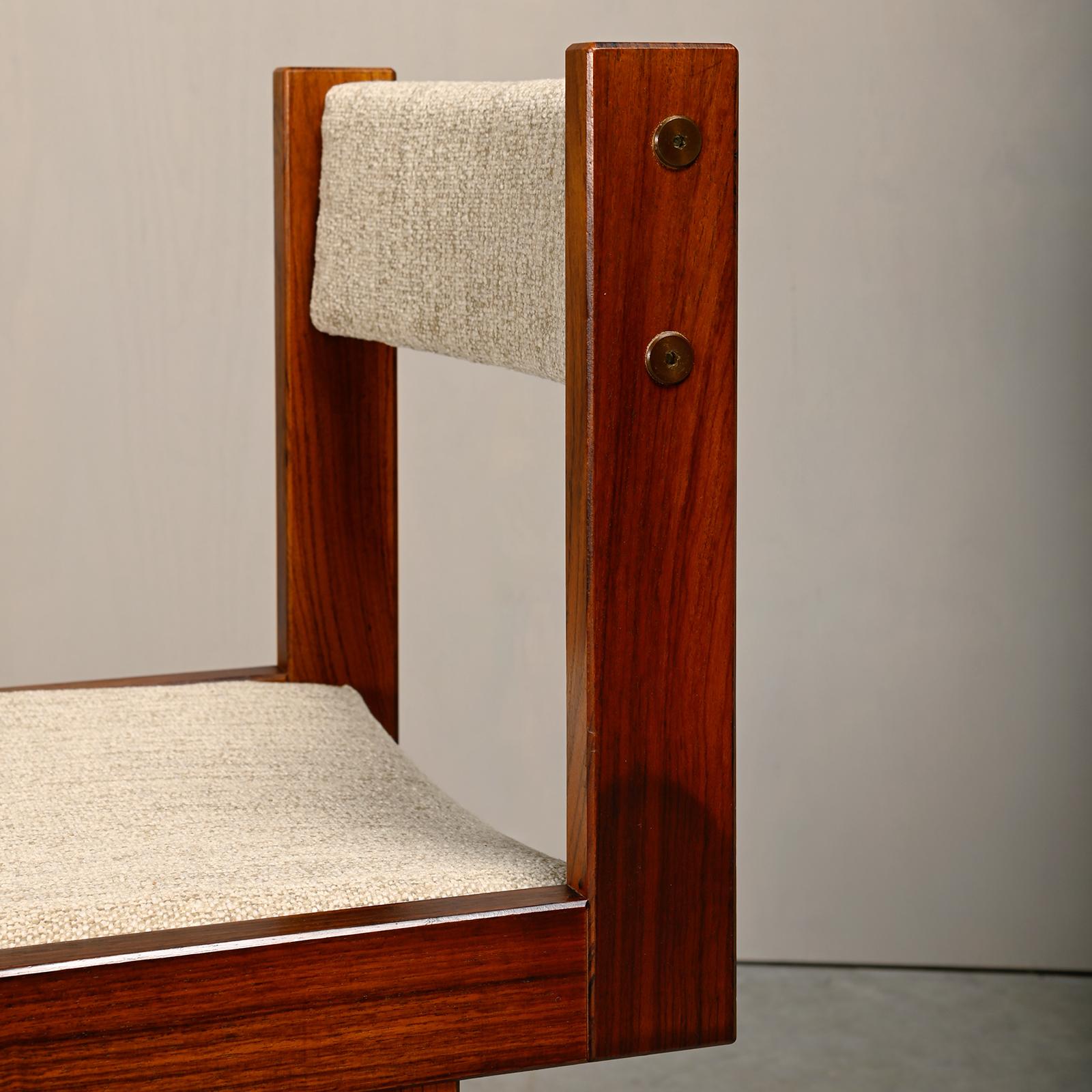 Poul H. Poulsen set of 8 dining chairs in rosewood and fabric for Gangsø Møbler 8