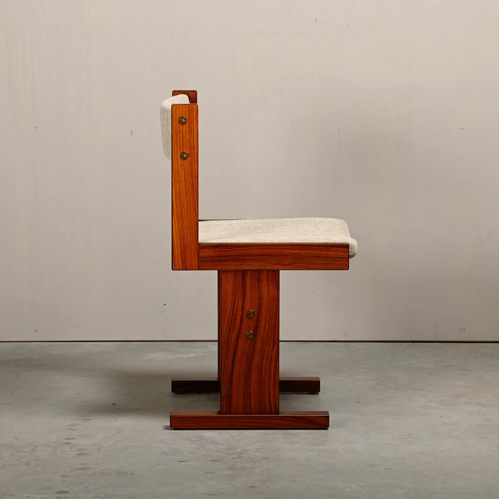Poul H. Poulsen set of 8 dining chairs in rosewood and fabric for Gangsø Møbler 1