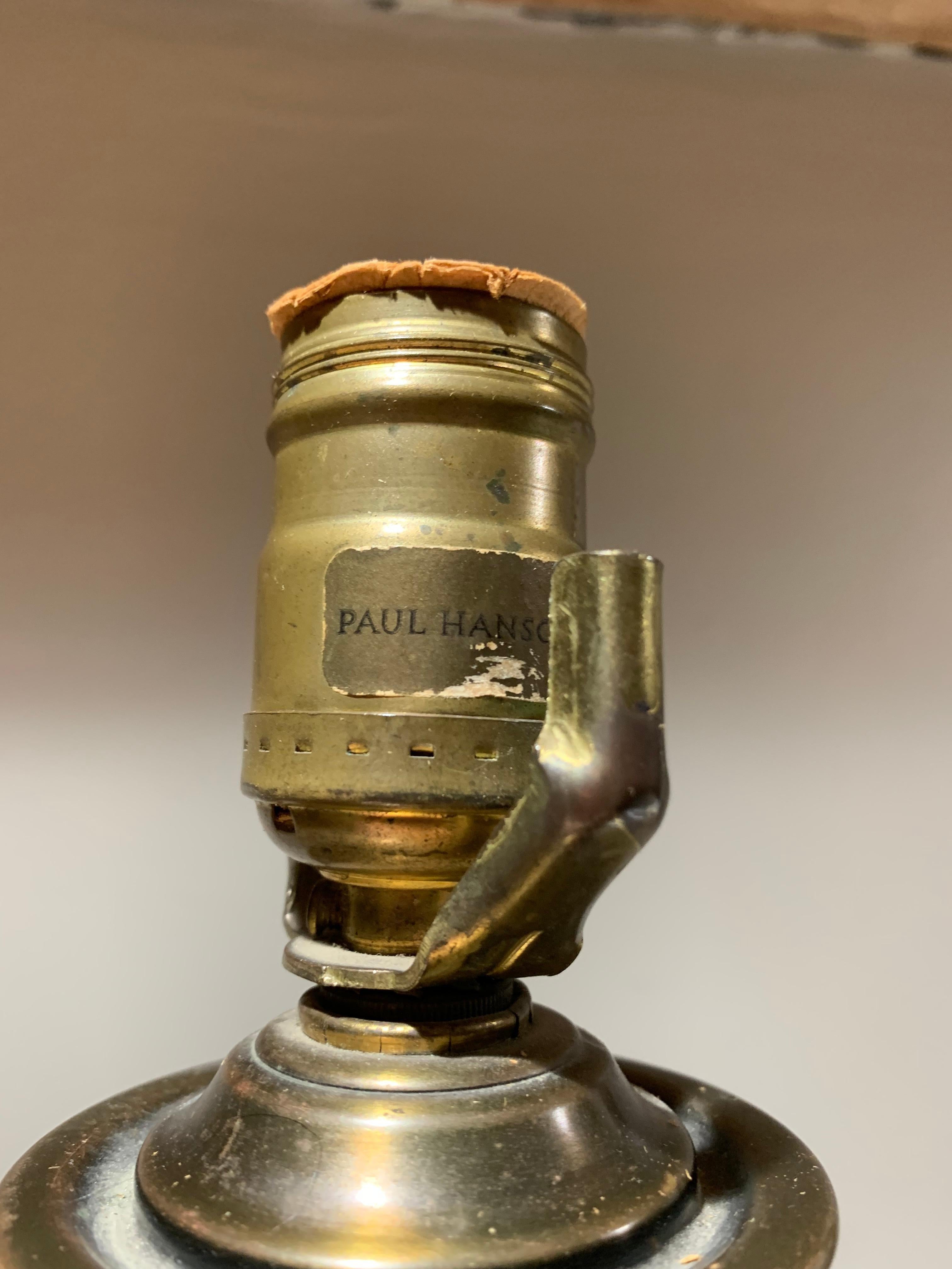 Poul Hansen Opaline Milk Glass Ormolu White Table Lamp, Pierced, Lattice Bronze 4