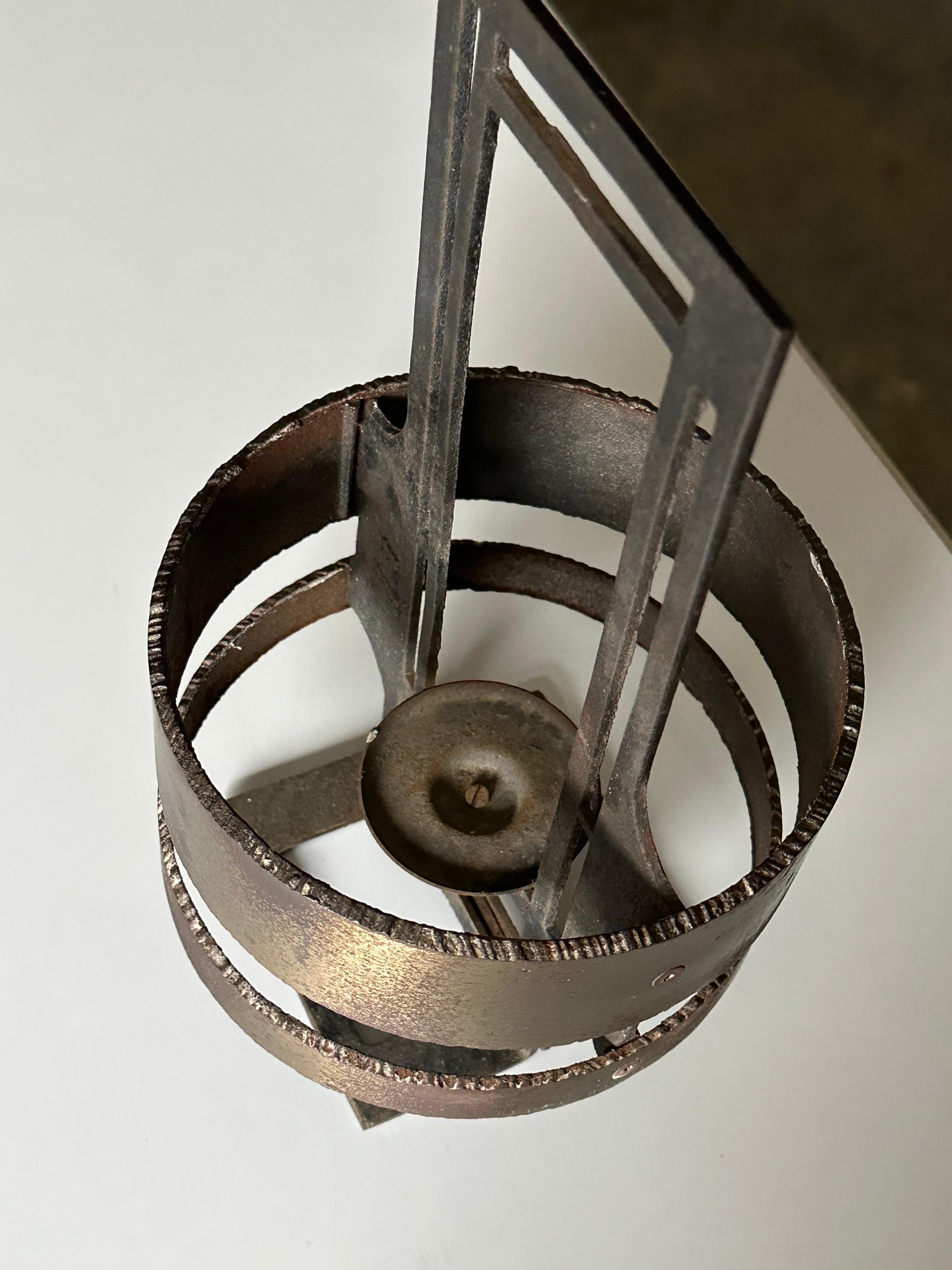 Poul Havgaard Brutalist Candle Holder in Iron and Steel For Sale 2