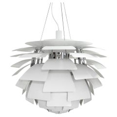 Poul Henning for Poulsen Denmark, White PH Artichoke Ceiling Lamp 72 cm