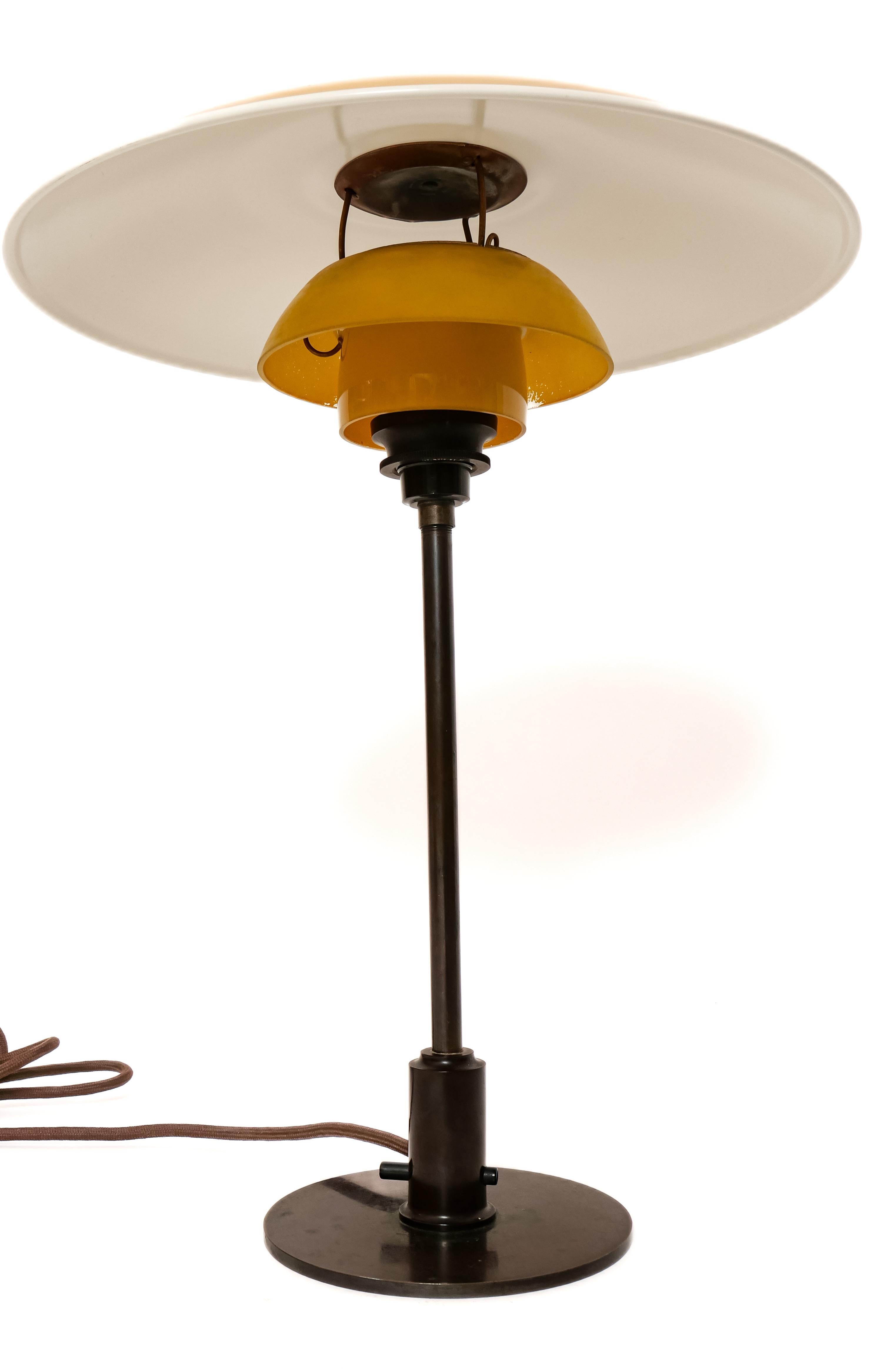 Danish Poul Henningsen 4/3 Table Lamp 1940s For Sale