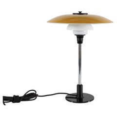 Poul Henningsen Art Deco PH Table Lamp PH 3½-2 Glass + Warm Yellow Shade 1930s