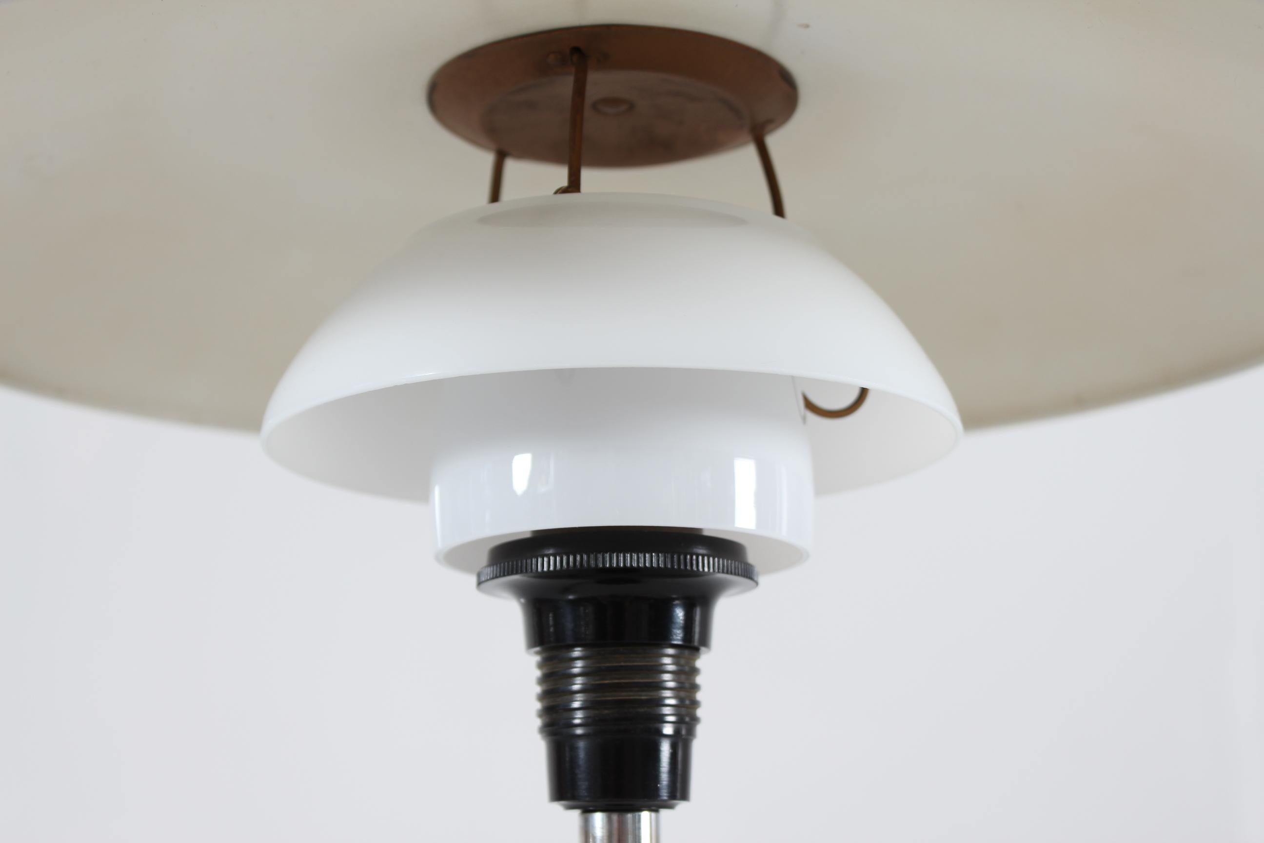 Poul Henningsen Art Decó PH Lámpara de mesa PH 3½-2 Cristal + pantalla amarillo cálido Años 30 Danés en venta