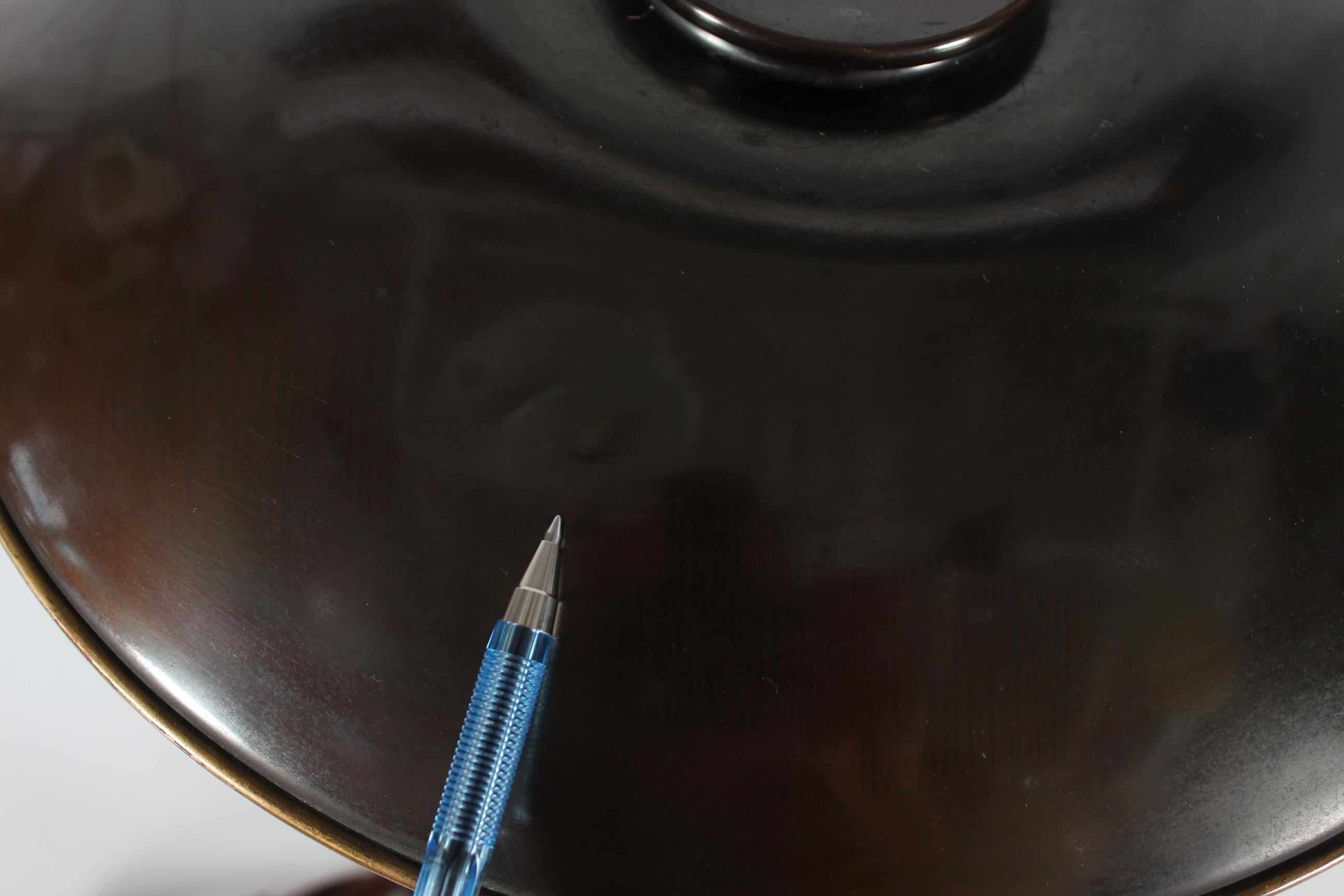 Poul Henningsen Art Deco PH Table Lamp PH 3½/2 Patinated Brass and Copper 1930s For Sale 7