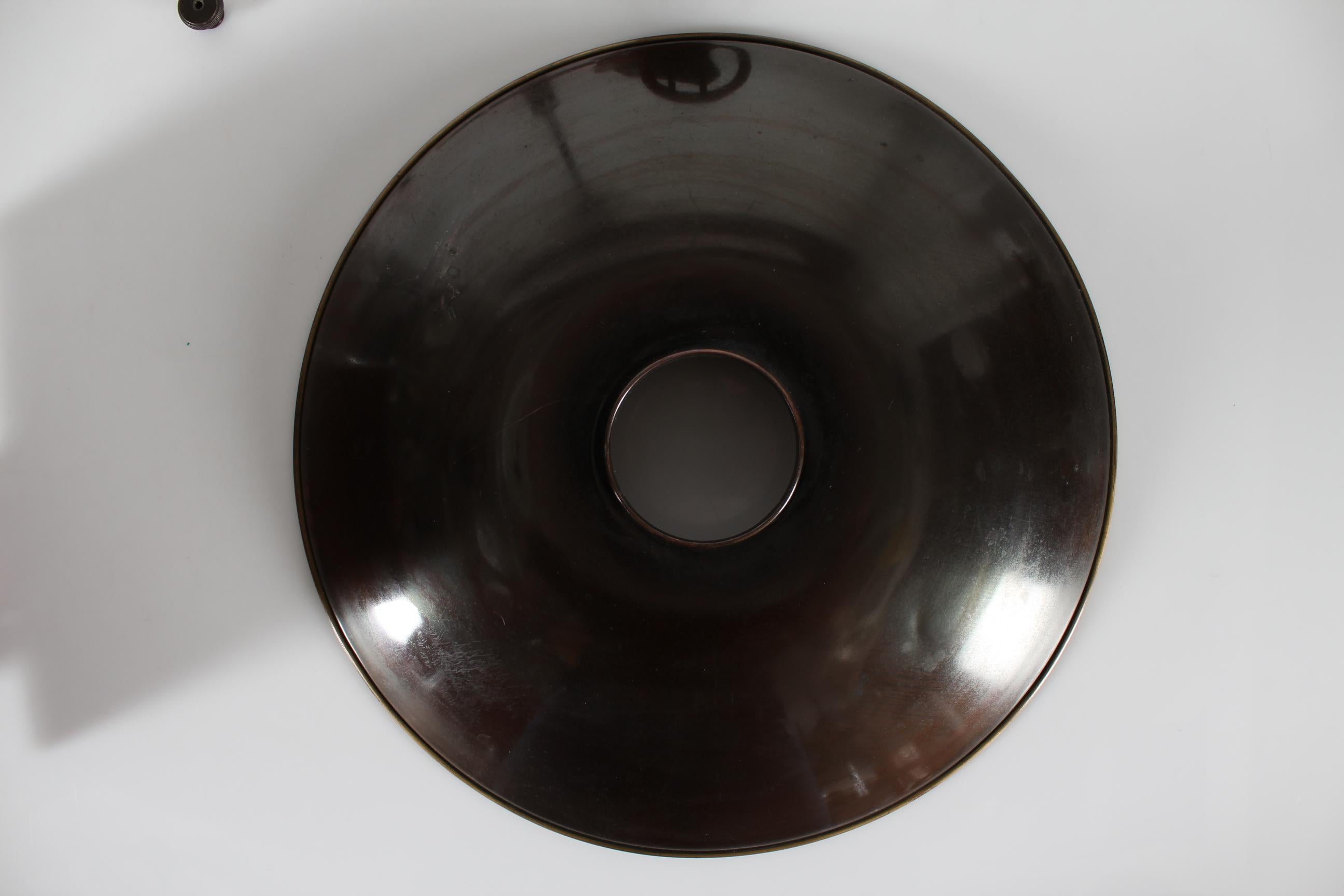 Poul Henningsen Art Deco PH Table Lamp PH 3½/2 Patinated Brass and Copper 1930s For Sale 4