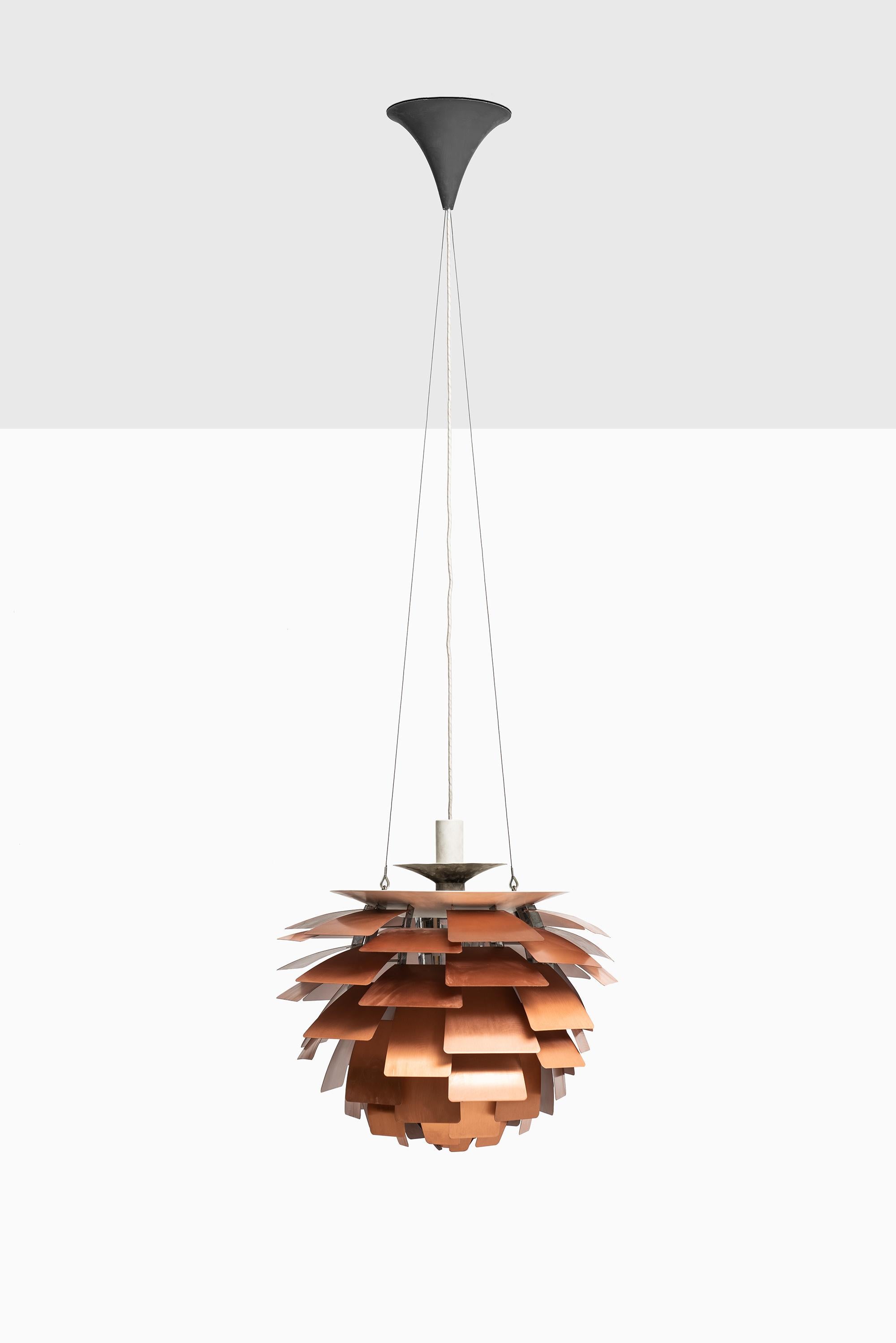 Artichoke ceiling lamp designed by Poul Henningsen. Produced by Louis Poulsen in Denmark.