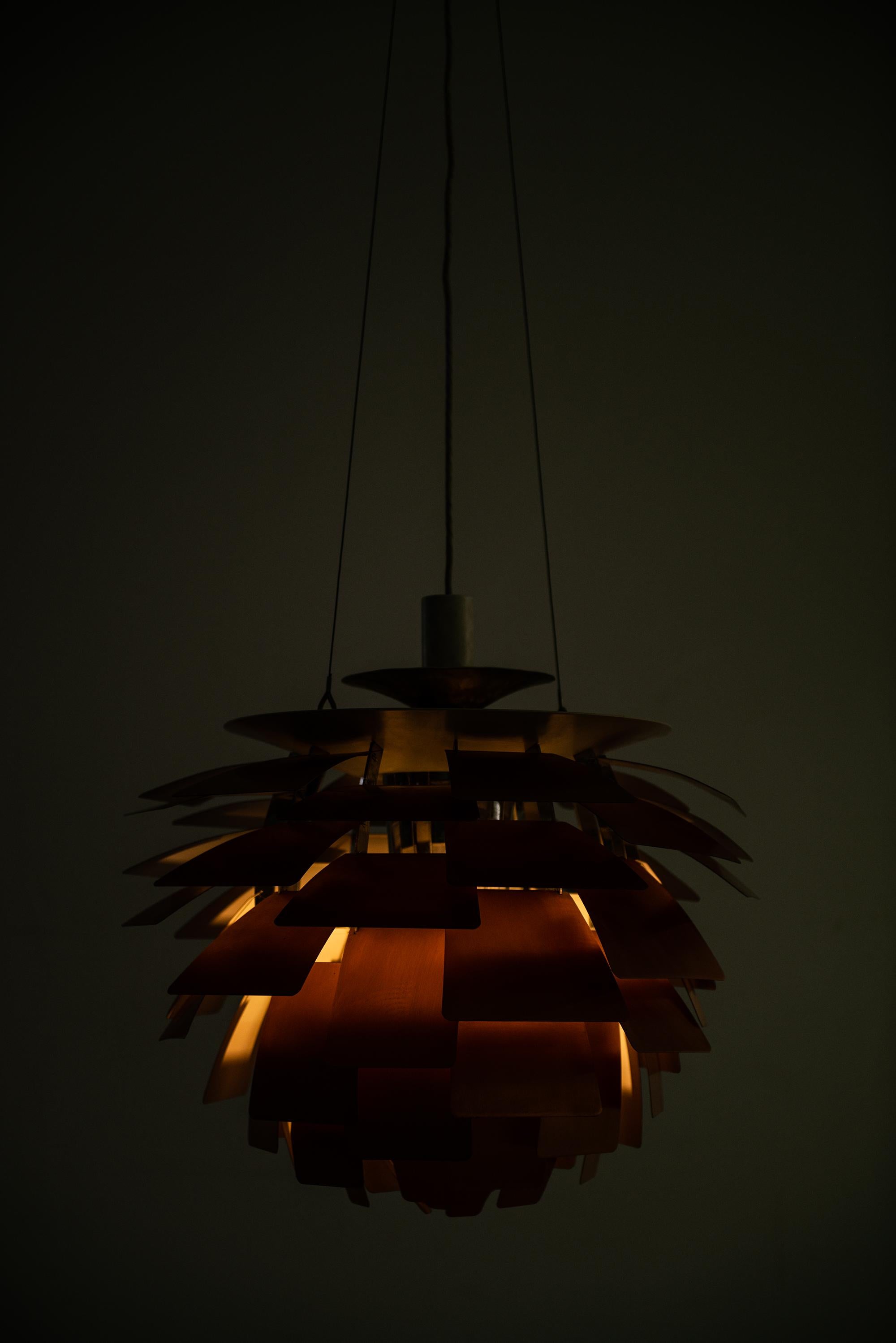 Danish Poul Henningsen Artichoke Ceiling Lamp Produced by Louis Poulsen in Denmark For Sale