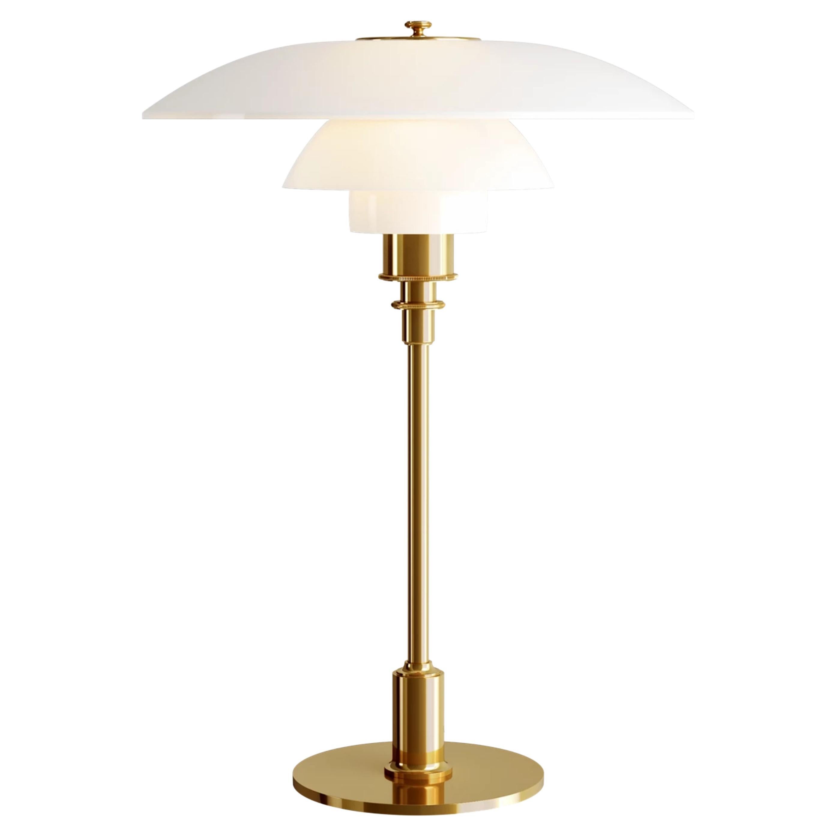 Poul Henningsen Tischlampe aus Messing und Glas
PH 3 1/2 -2 1/2
für Louis Poulsen