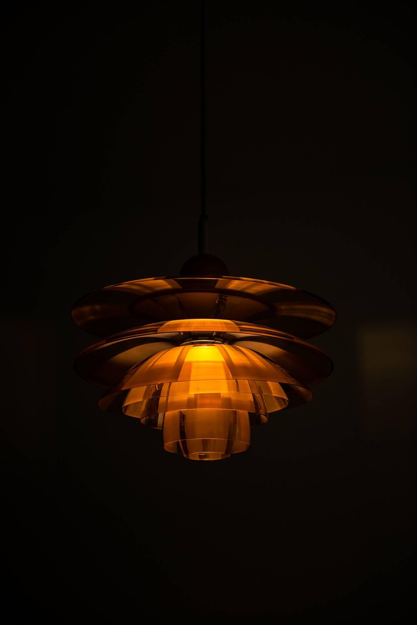 Brass Poul Henningsen Ceiling Lamp Model PH-Septima 5 by Louis Poulsen in Denmark For Sale