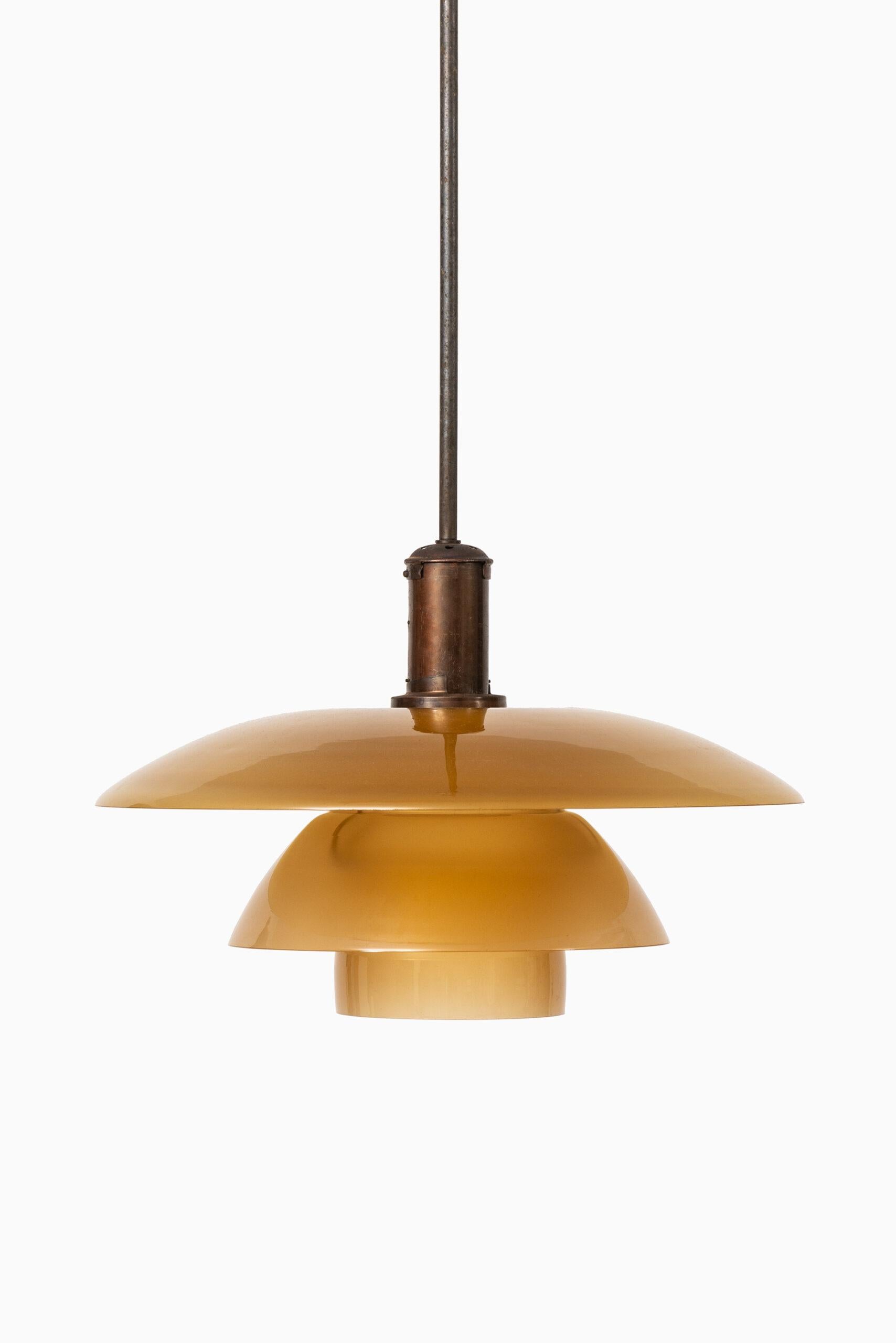 Brass Poul Henningsen Ceiling Lamp PH-5/5 Produced by Louis Poulsen in Denmark