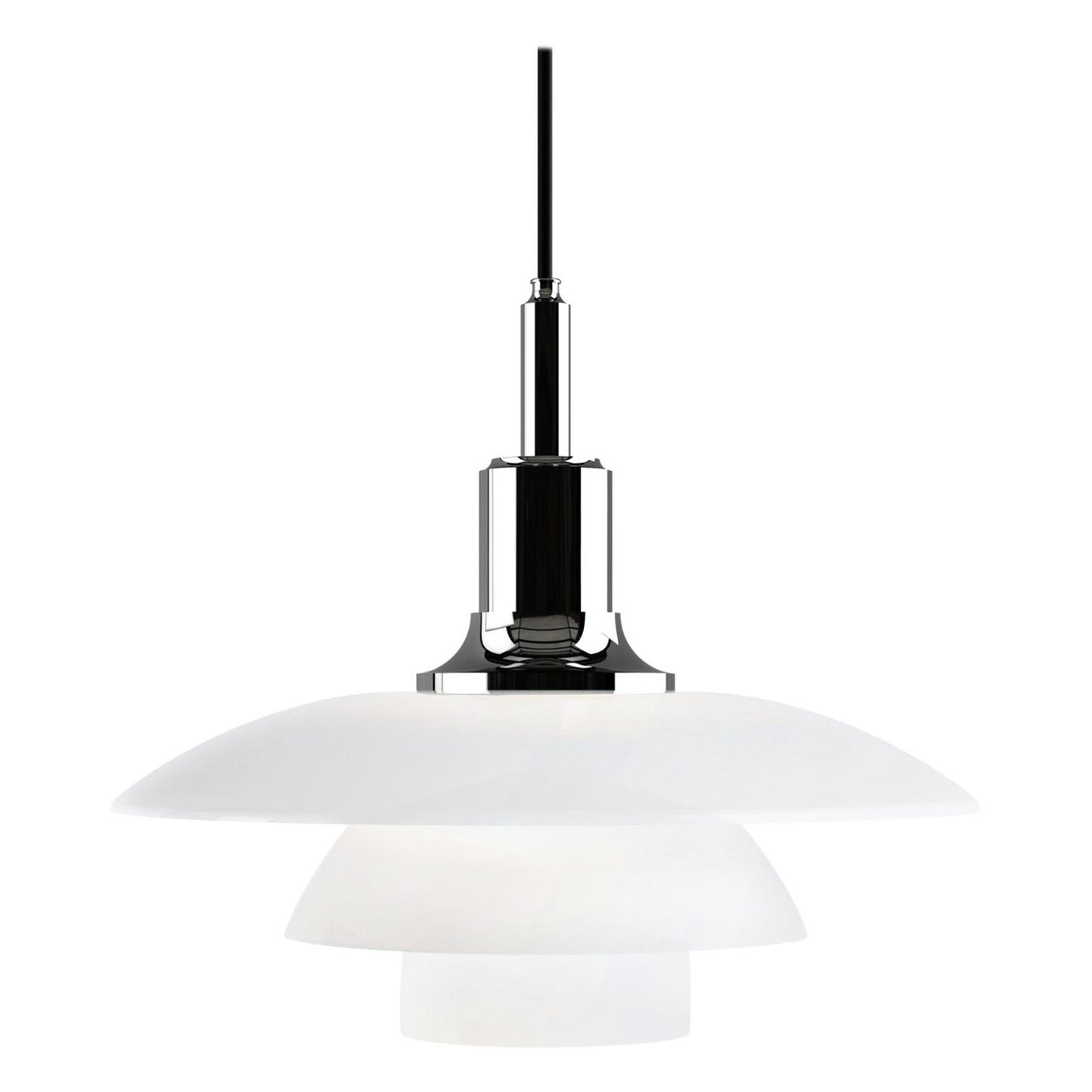 Poul Henningsen Ciondolo in cromo e vetro PH 3½-3 per Louis Poulsen