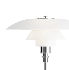 Poul Henningsen Chrome and Opaline Glass 'PH 3½-2½' Table Lamp for Louis Poulsen