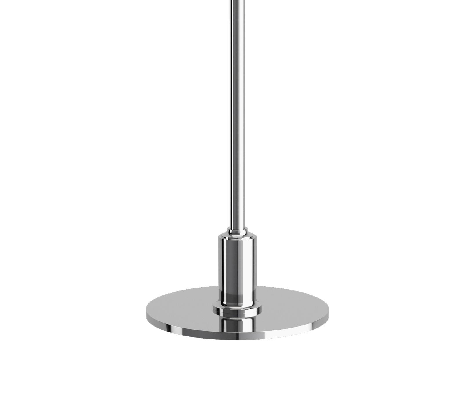 Scandinavian Modern Poul Henningsen Chrome and Opaline Glass PH 3½-2½ Table Lamp for Louis Poulsen For Sale