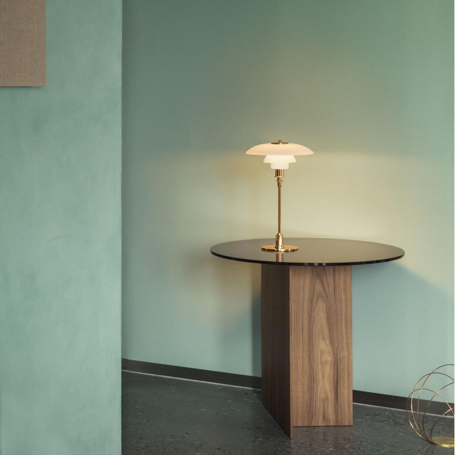 Metal Poul Henningsen Chrome and Opaline Glass PH 3½-2½ Table Lamp for Louis Poulsen For Sale