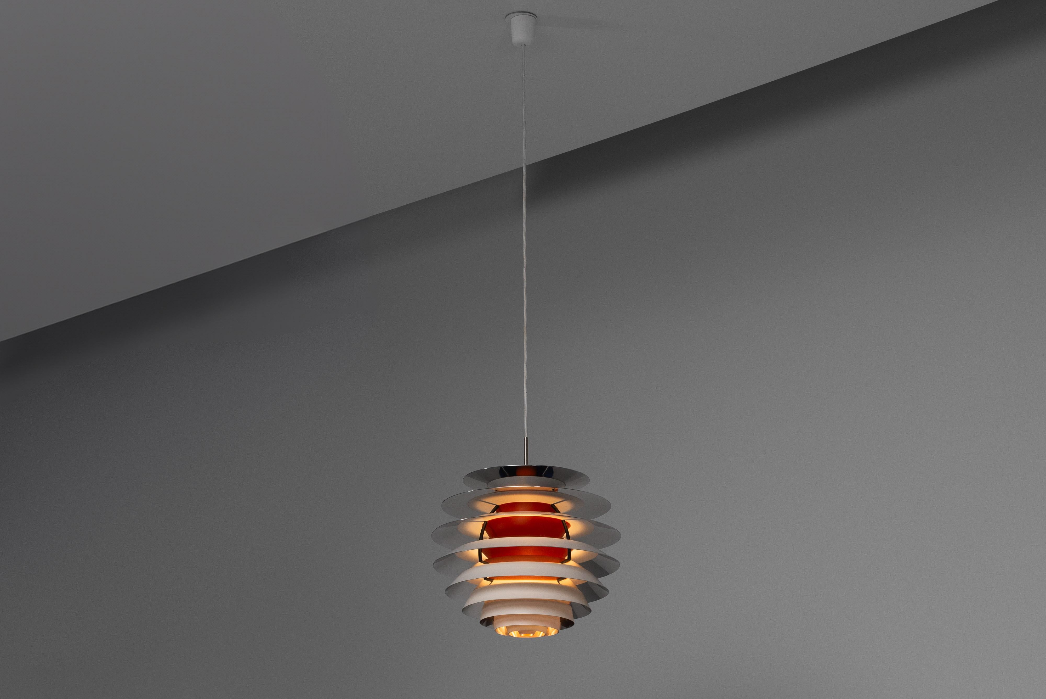 Poul Henningsen contrast chandelier Louis Poulsen Denmark 1962 For Sale 3