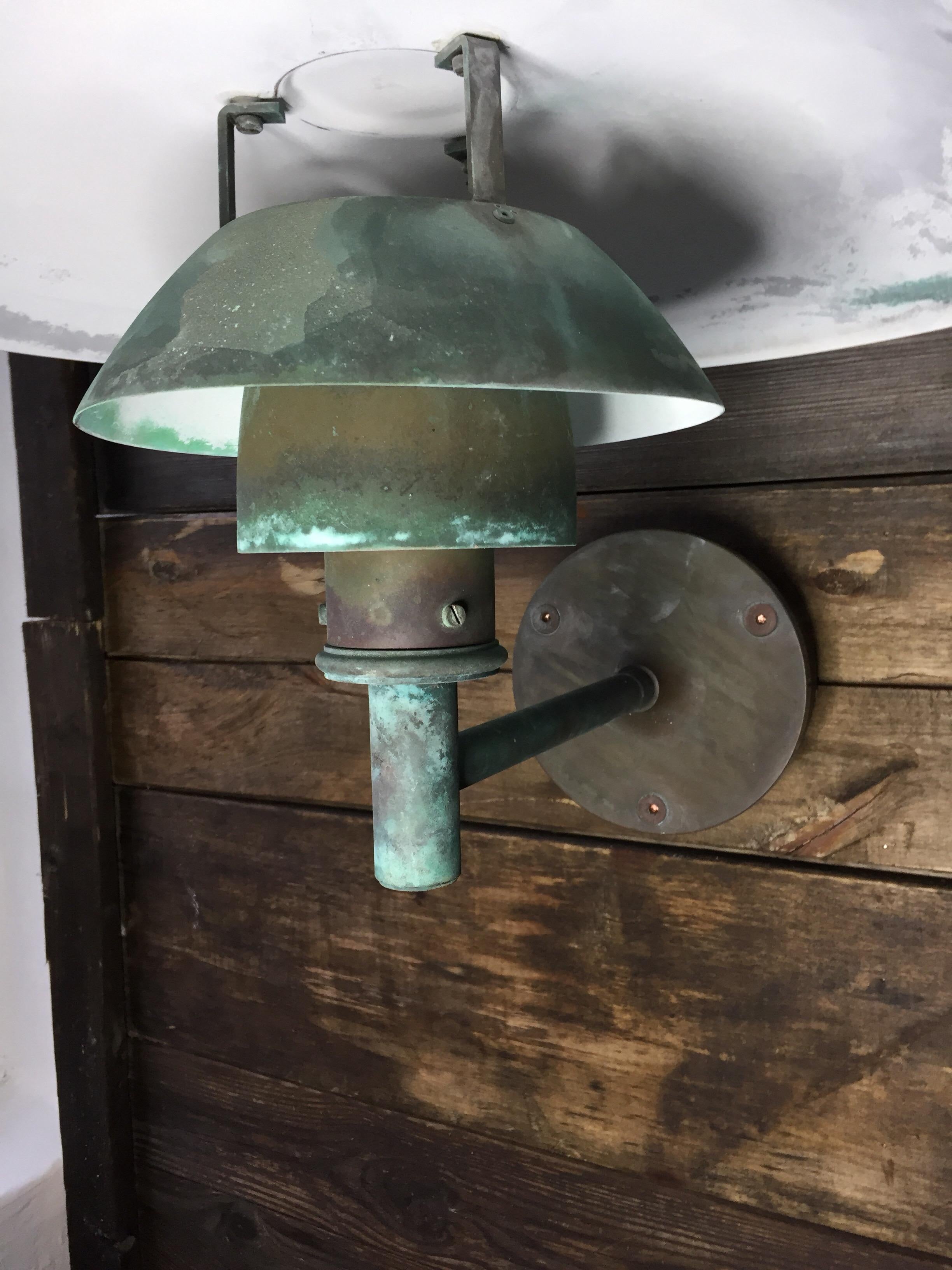 Late 20th Century Poul Henningsen Copper Wall Lamps by Louis Poulsen