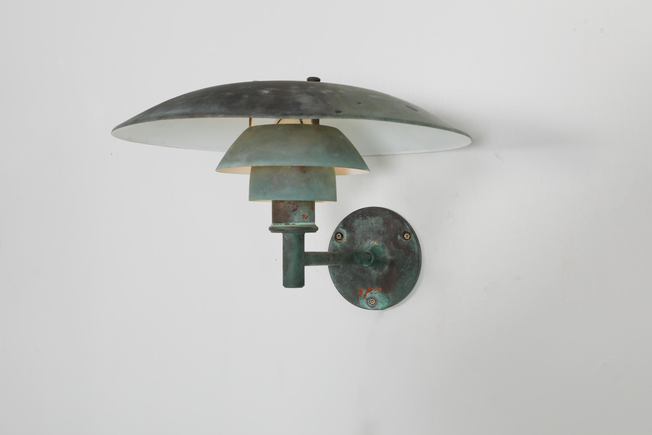Mid-20th Century Poul Henningsen Copper Wall Lamps for Louis Poulsen