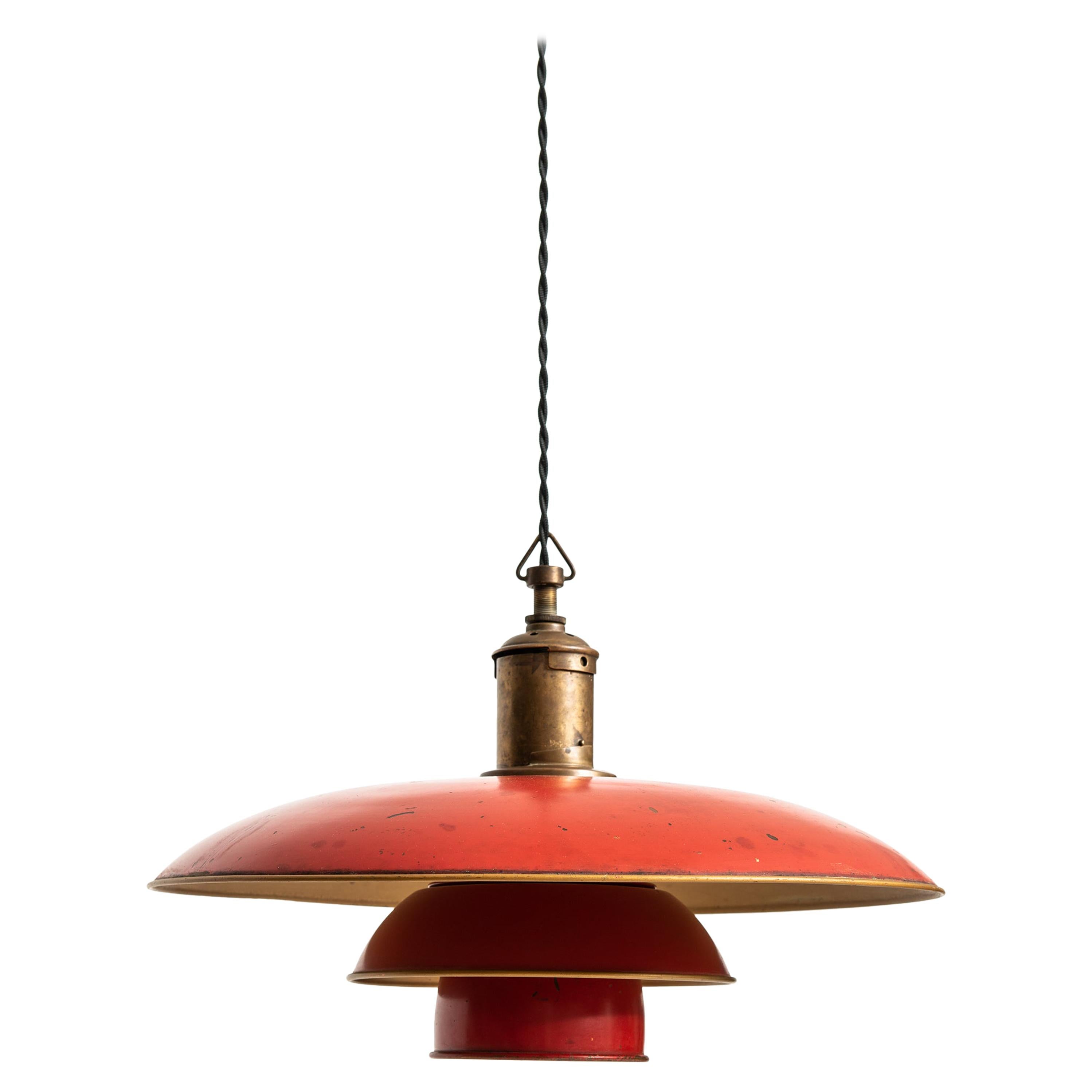 Poul Henningsen Early Ceiling Lamp Model PH-4/3 by Louis Poulsen in Denmark