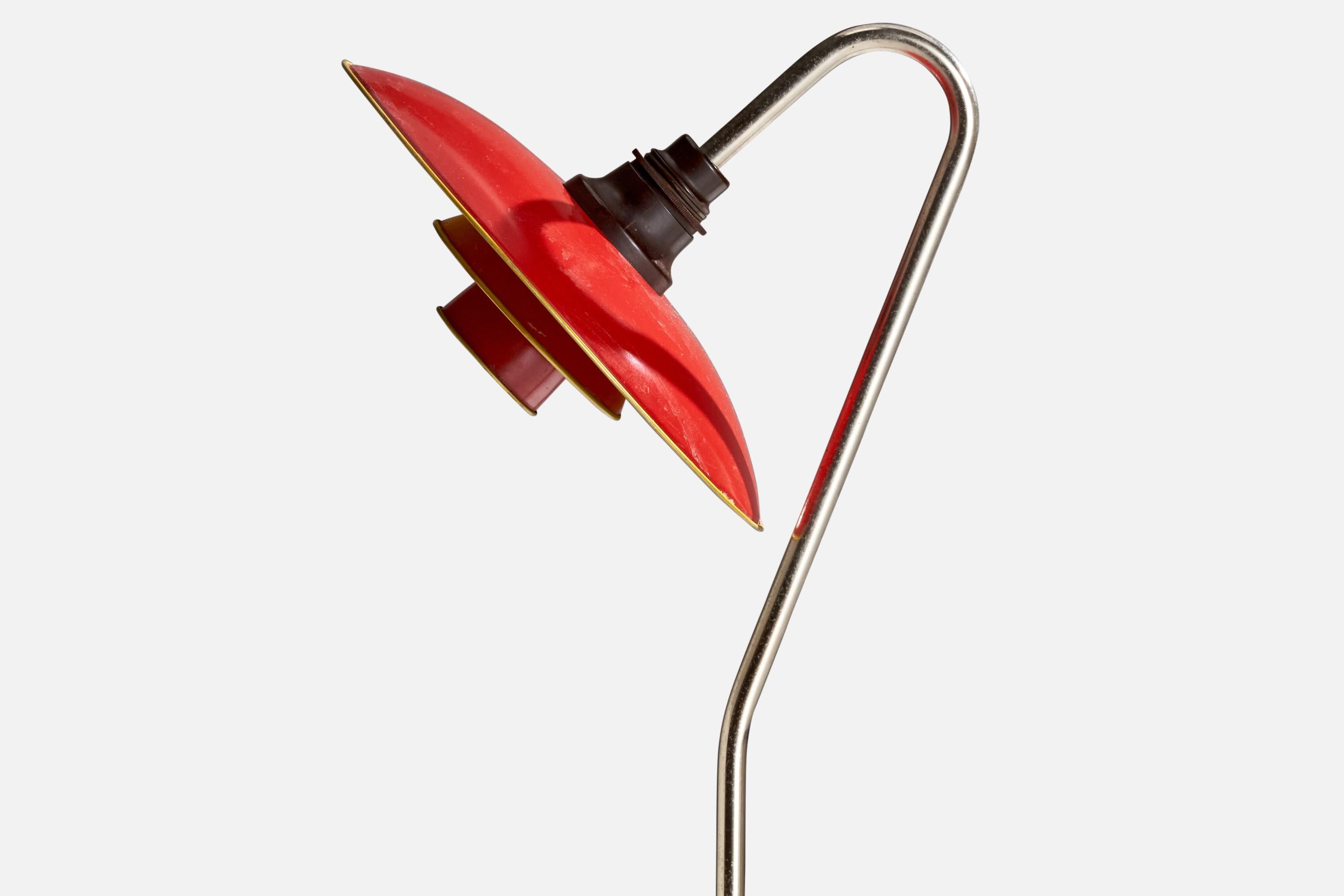 Poul Henningsen, Stehlampe, Nickel, Bakelit, Metall, Eisen, Dänemark, 1930er Jahre (Skandinavische Moderne) im Angebot