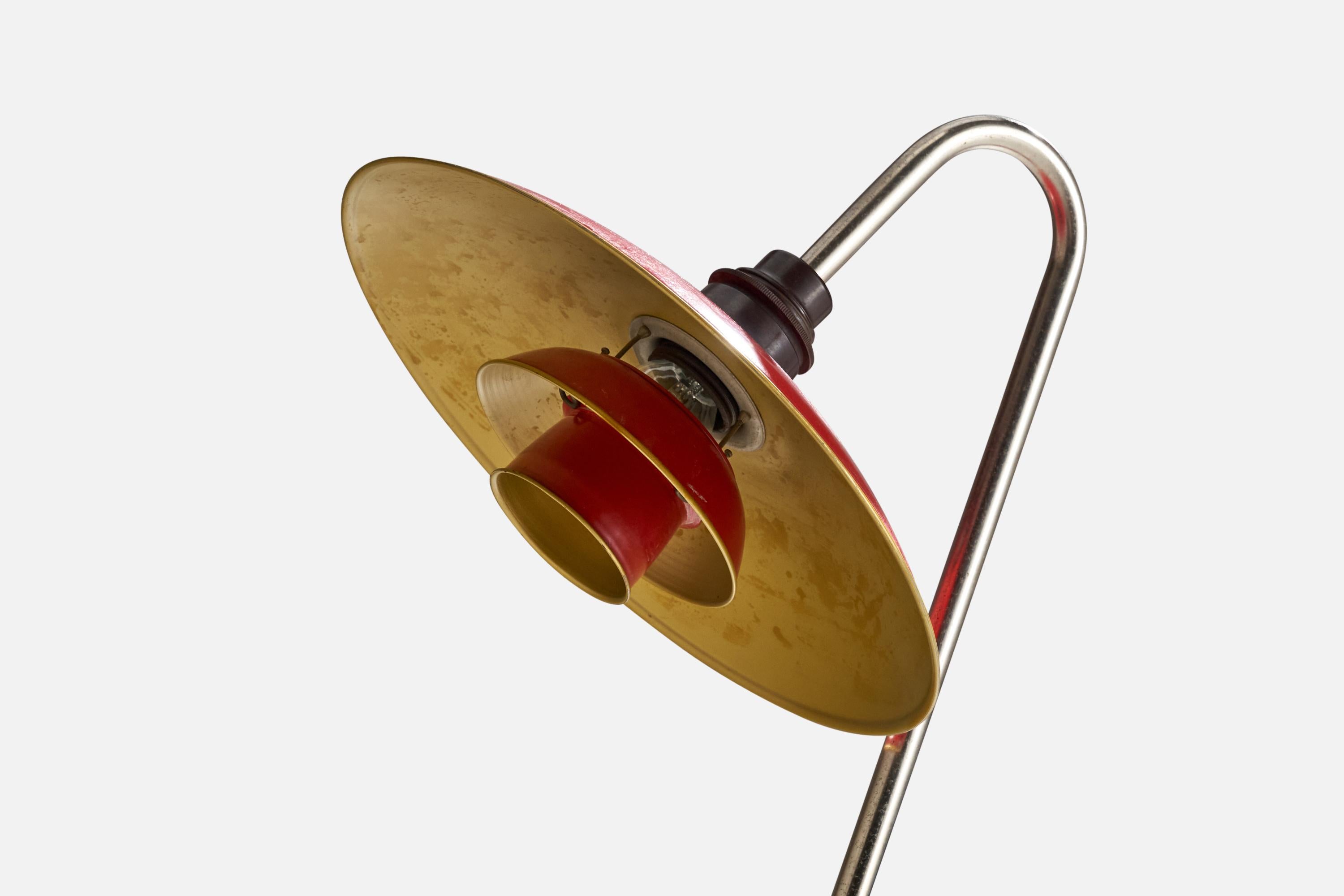 Poul Henningsen, Stehlampe, Nickel, Bakelit, Metall, Eisen, Dänemark, 1930er Jahre (Dänisch) im Angebot