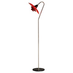 Poul Henningsen, Stehlampe, Nickel, Bakelit, Metall, Eisen, Dänemark, 1930er Jahre