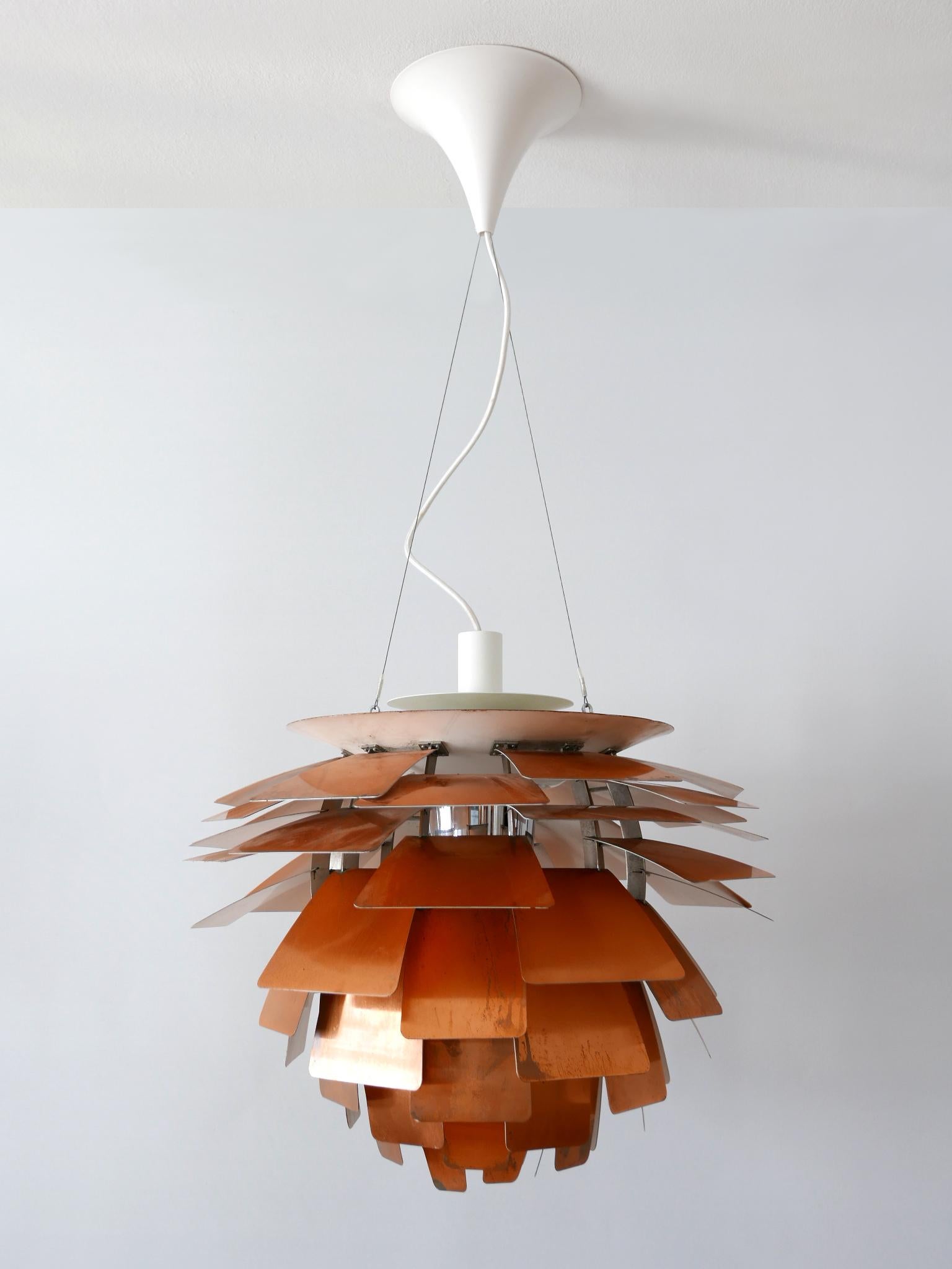Poul Henningsen for Louis Poulsen Copper PH Artichoke Pendant Lamp or Chandelier For Sale 3