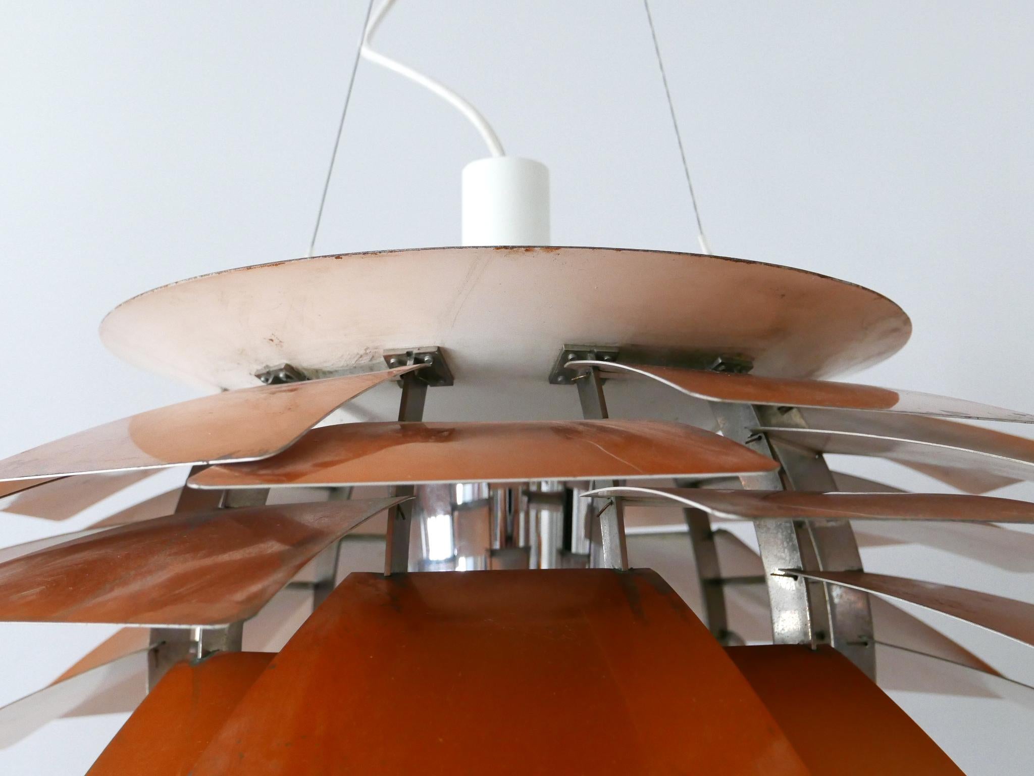 Poul Henningsen for Louis Poulsen Copper PH Artichoke Pendant Lamp or Chandelier For Sale 8