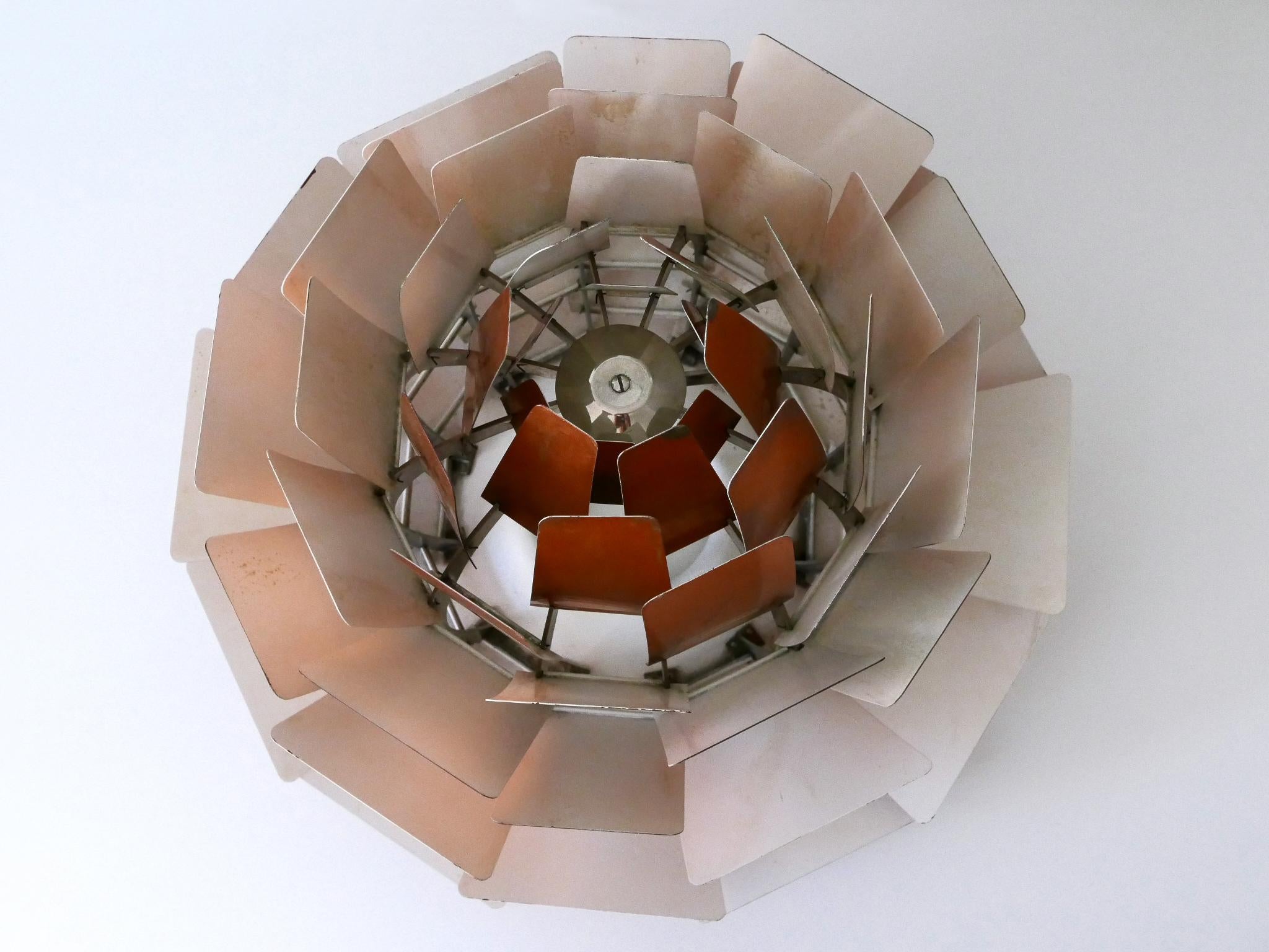 Poul Henningsen for Louis Poulsen Copper PH Artichoke Pendant Lamp or Chandelier For Sale 11