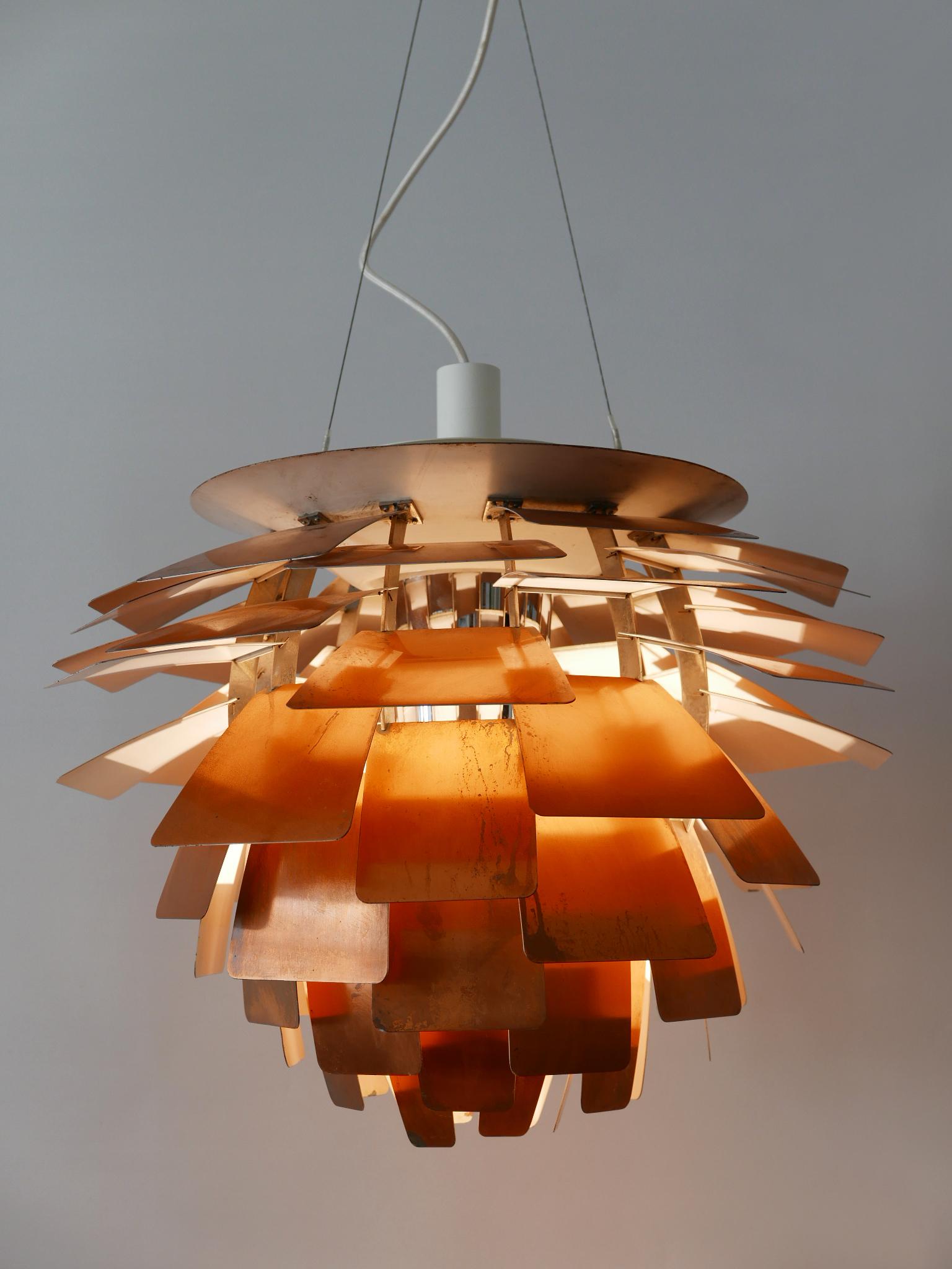 Poul Henningsen for Louis Poulsen Copper PH Artichoke Pendant Lamp or Chandelier In Good Condition For Sale In Munich, DE
