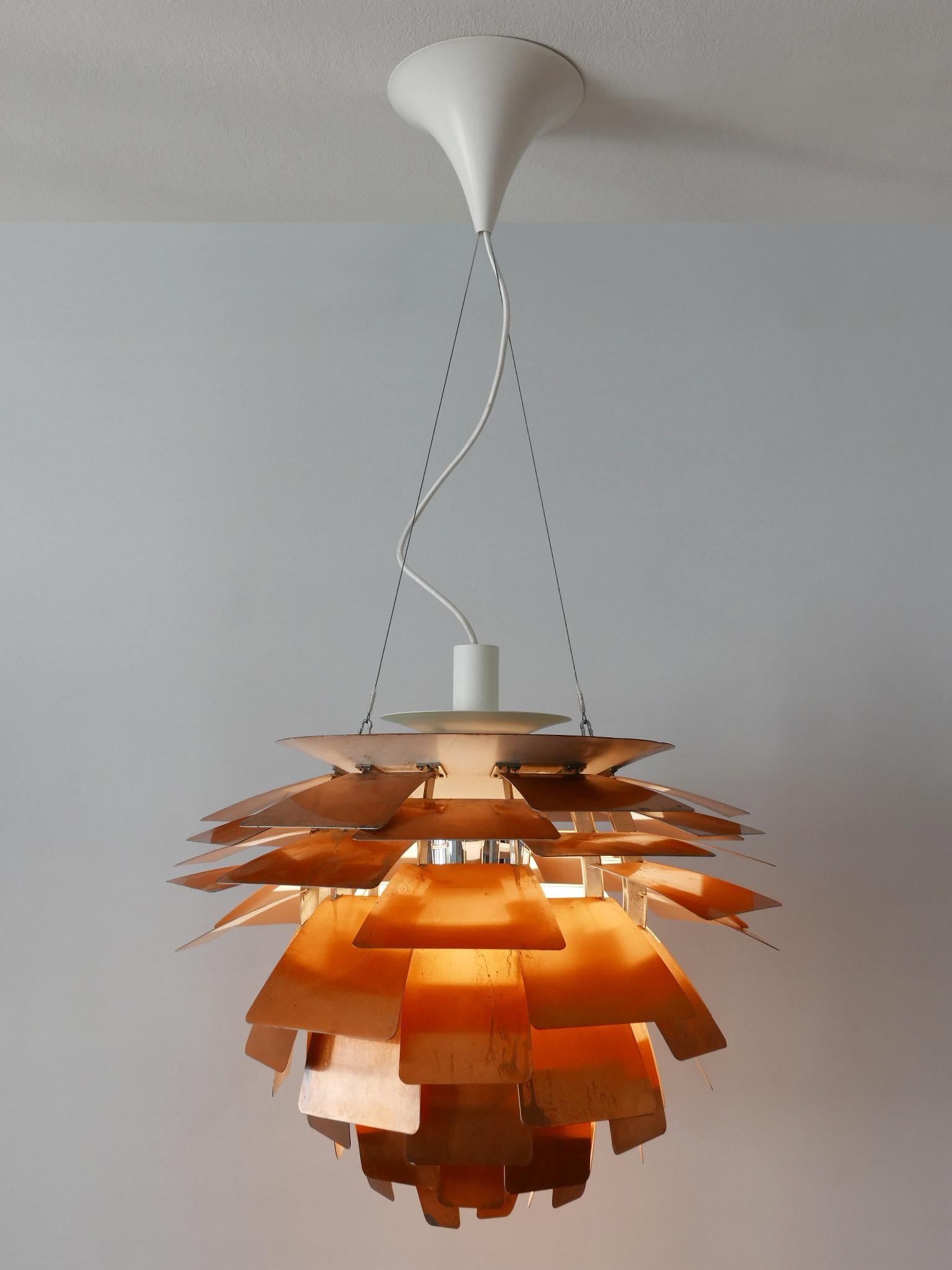 Poul Henningsen for Louis Poulsen Copper PH Artichoke Pendant Lamp or Chandelier For Sale 1