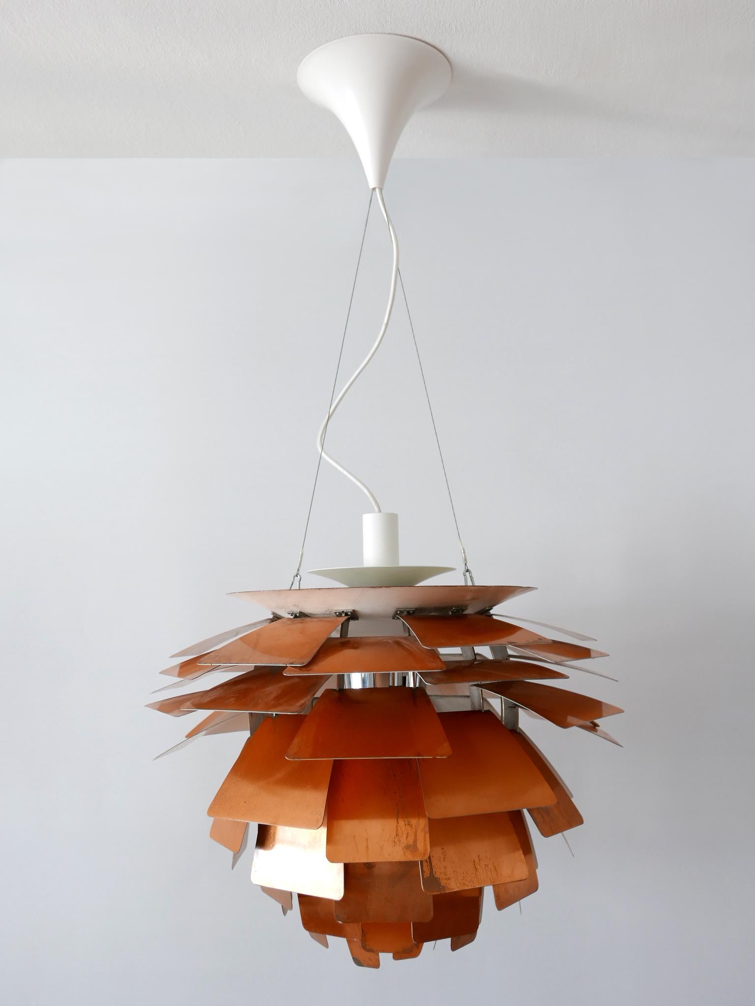 Poul Henningsen for Louis Poulsen Copper PH Artichoke Pendant Lamp or Chandelier For Sale 2