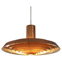 Poul Henningsen for Louis Poulsen Copper 'Plate' Pendant