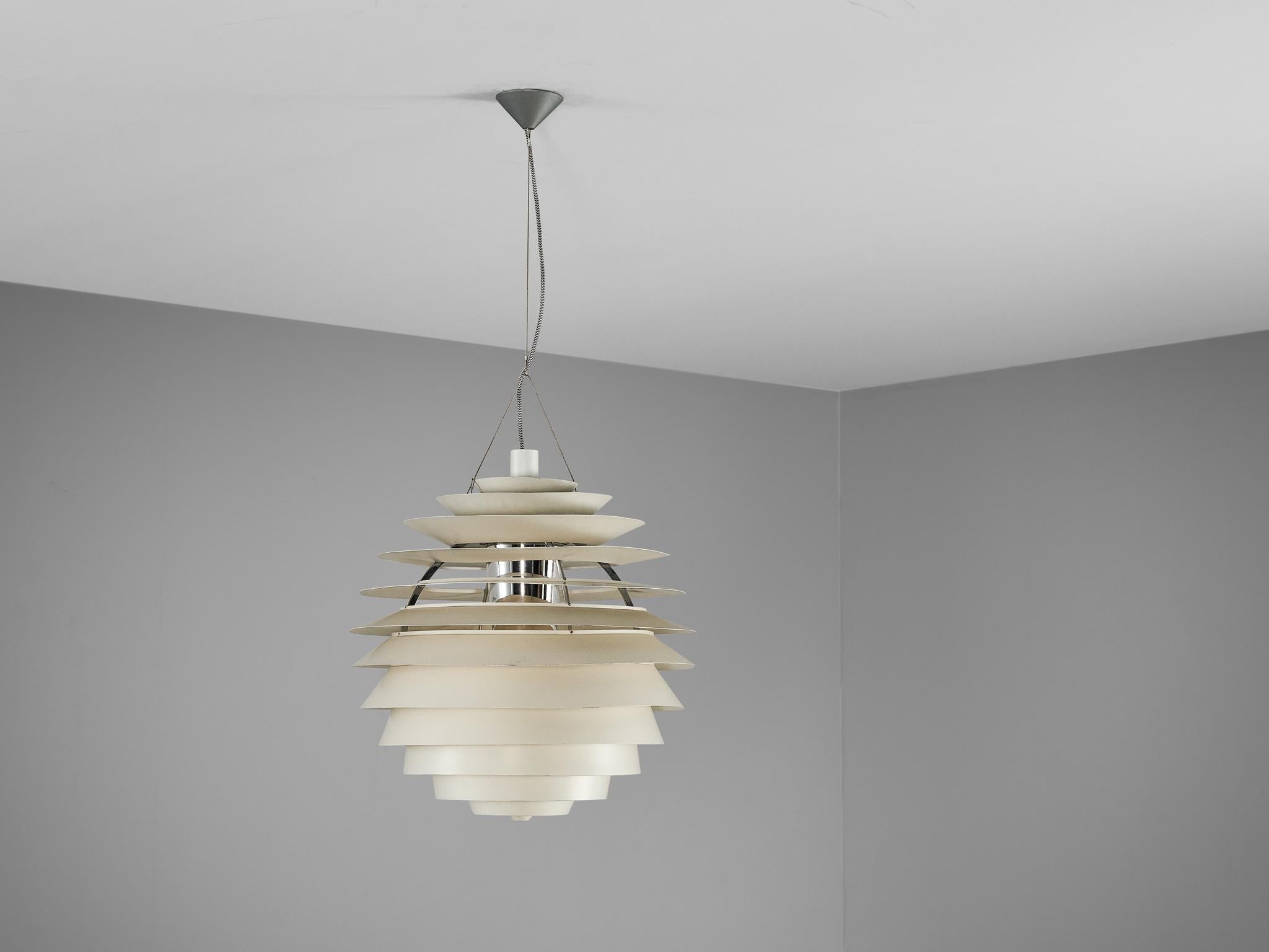 Poul Henningsen for Louis Poulsen 'Louvre' Ceiling Light For Sale 3