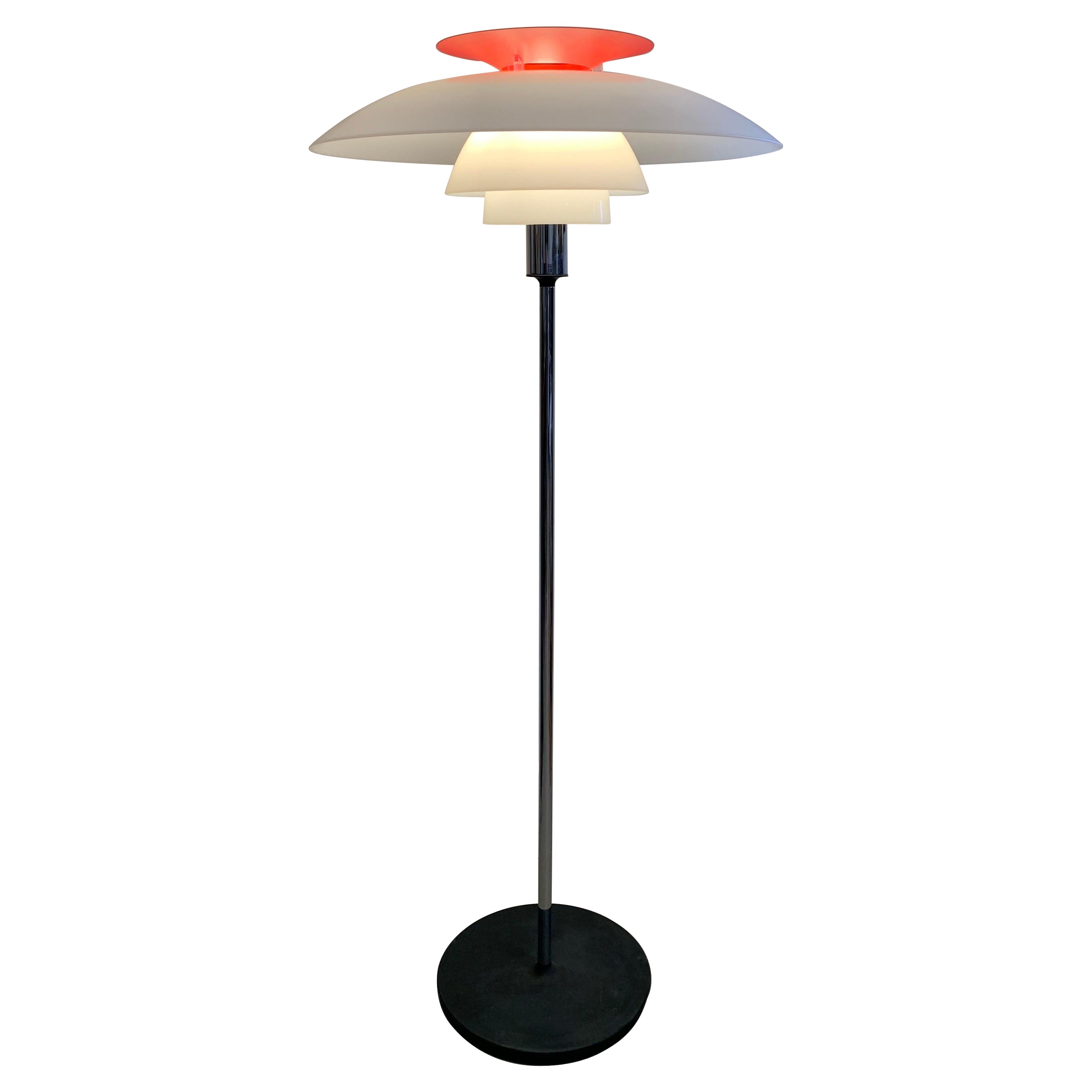 Poul Henningsen per Louis Poulsen "PH 80" Lampada da terra 4/3 - Illuminazione moderna danese in vendita