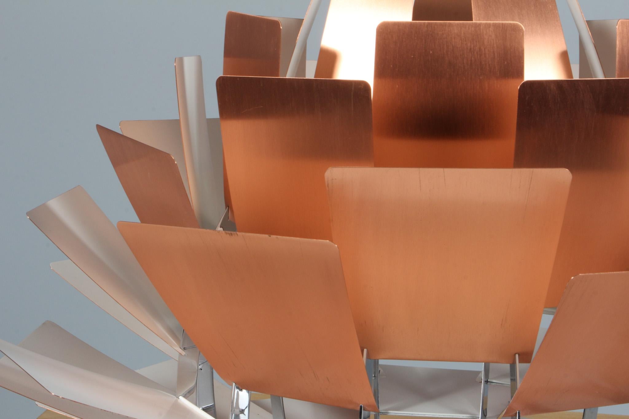 Danish Poul Henningsen for Louis Poulsen 'PH Artichoke' Pendant in Copper Ø. 84
