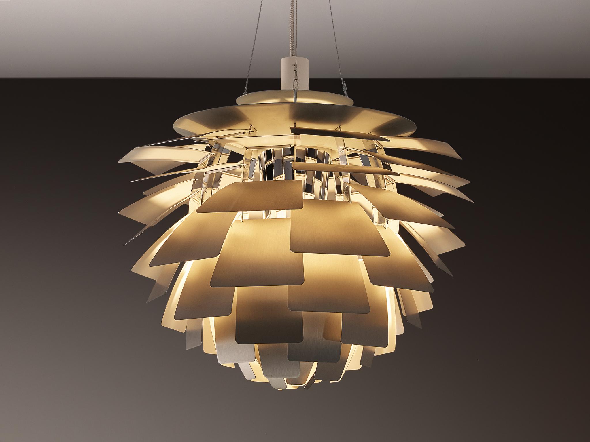 Poul Henningsen per Louis Poulsen Ciondolo 'PH Artichoke' in acciaio inossidabile In condizioni buone in vendita a Waalwijk, NL