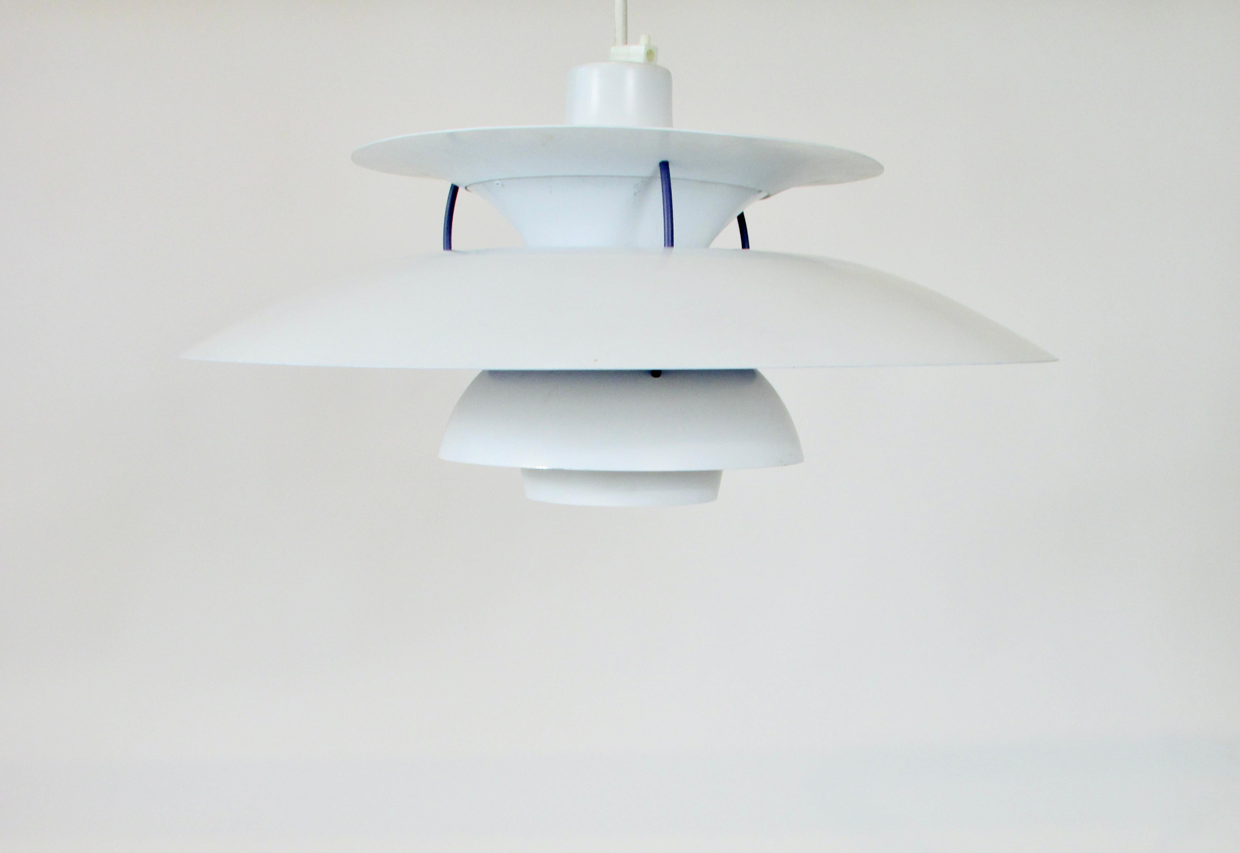 Scandinavian Modern Poul Henningsen for Louis Poulsen Ph5 Hanging Pendant Lamp with Original Box For Sale