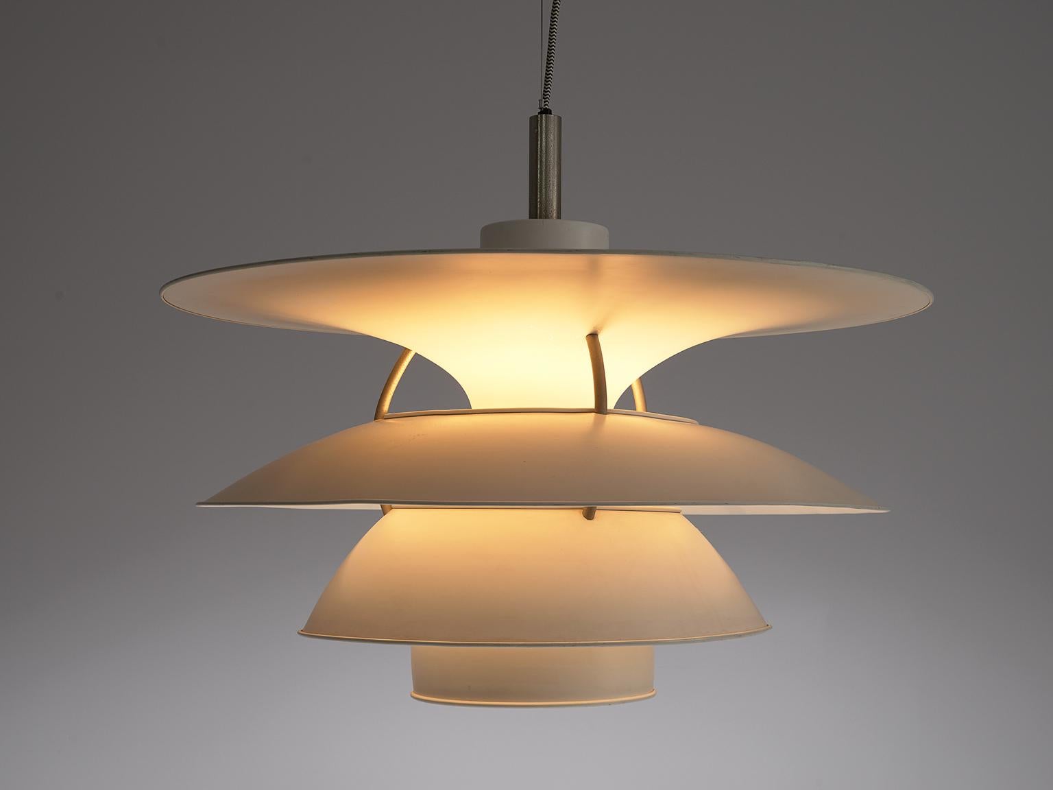 Mid-Century Modern Poul Henningsen Large Charlottenburg Pendant for Louis Poulsen in Metal