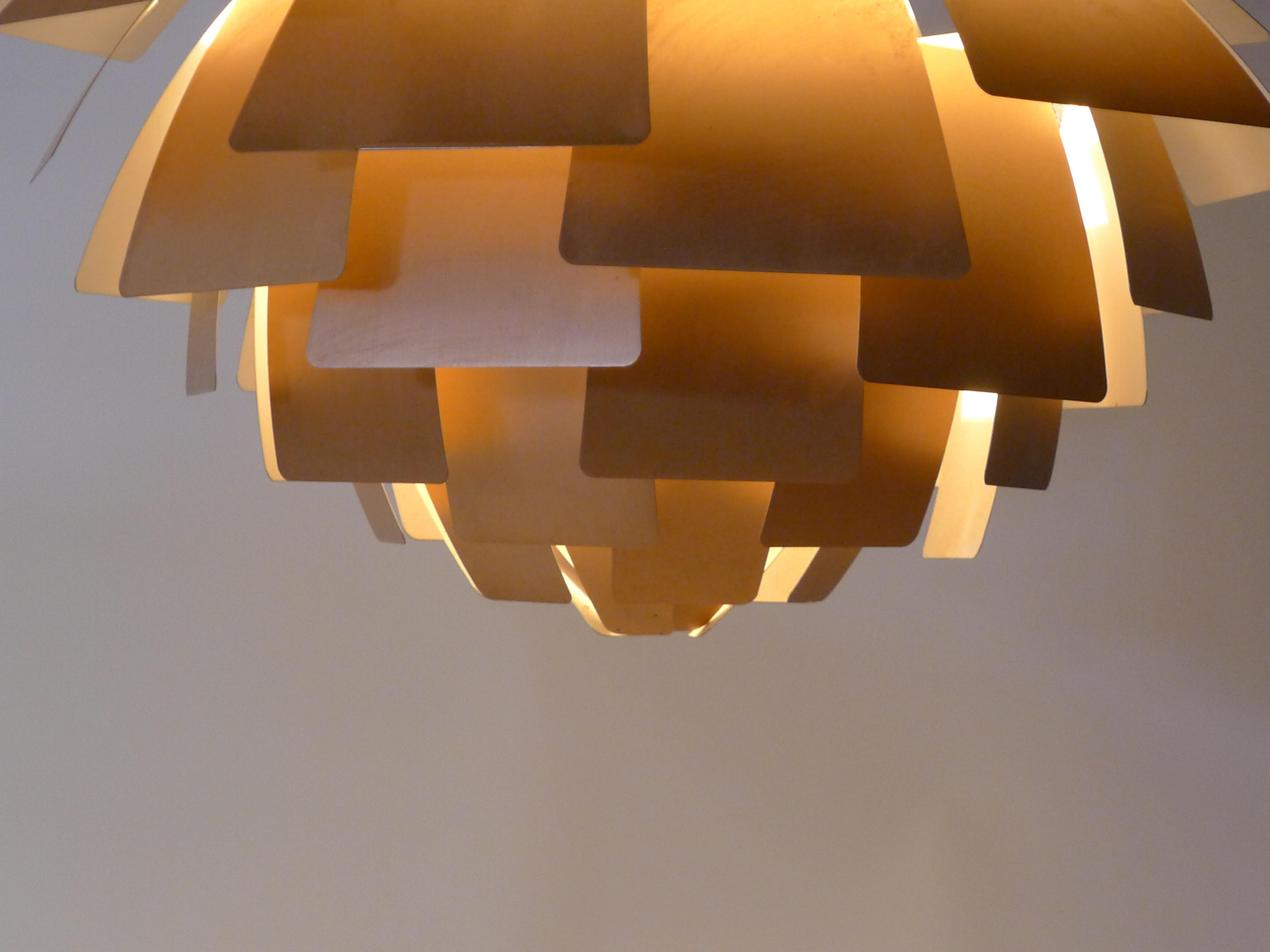 Poul Henningsen Large Copper Artichoke Pendant Light, by Louis Poulsen For Sale 3