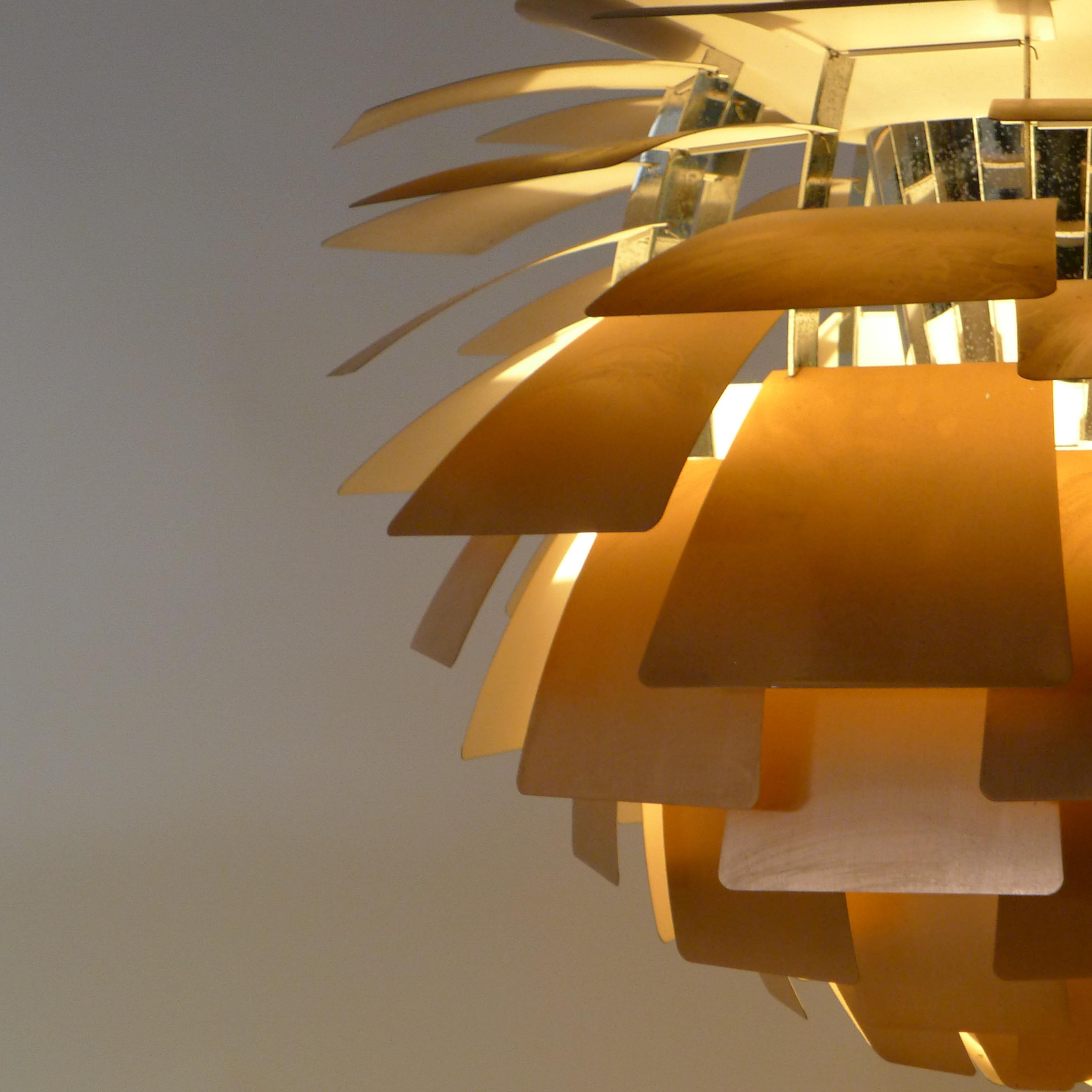 Poul Henningsen Large Copper Artichoke Pendant Light, by Louis Poulsen For Sale 4